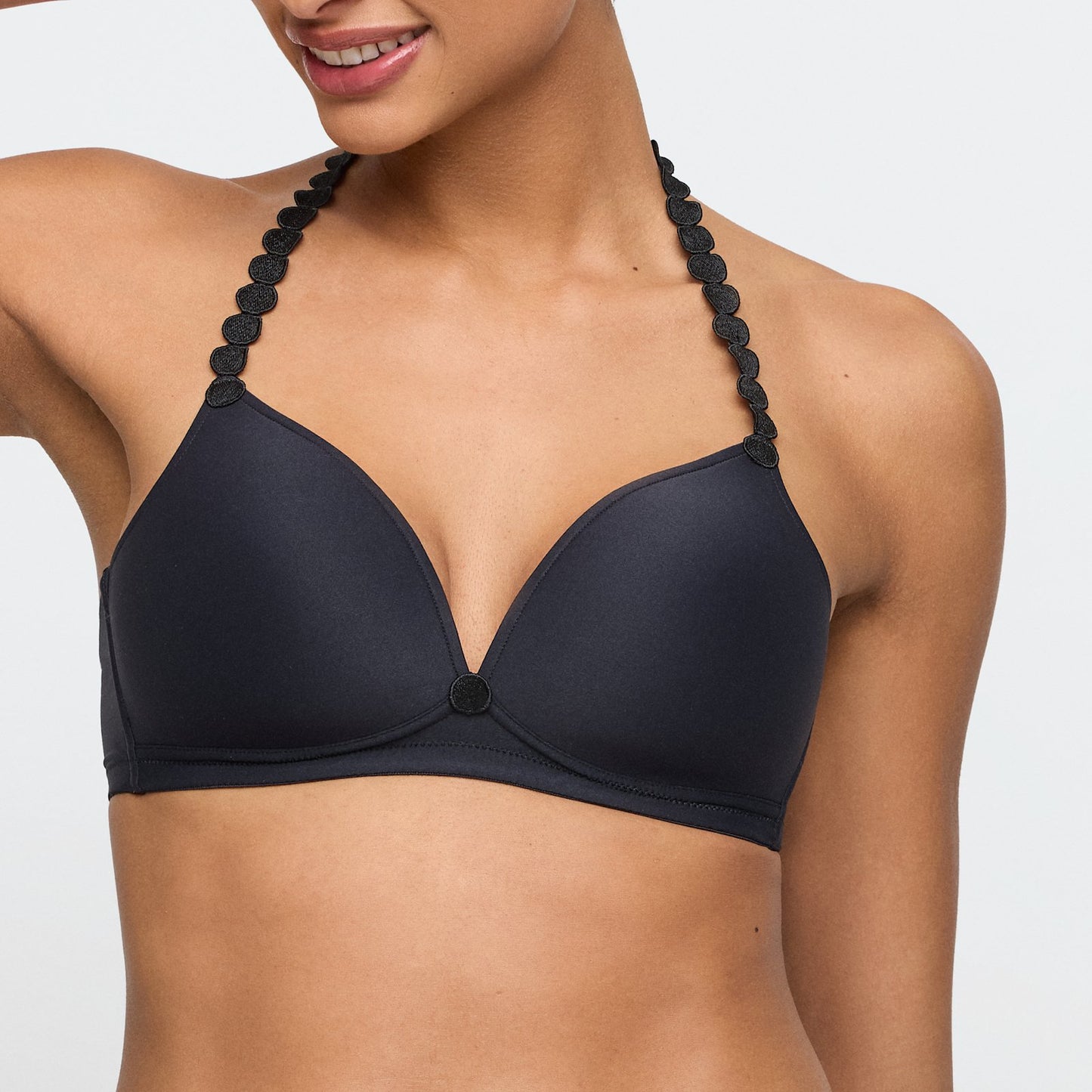 Marie Jo Tom Bralette detail view in Charcoal