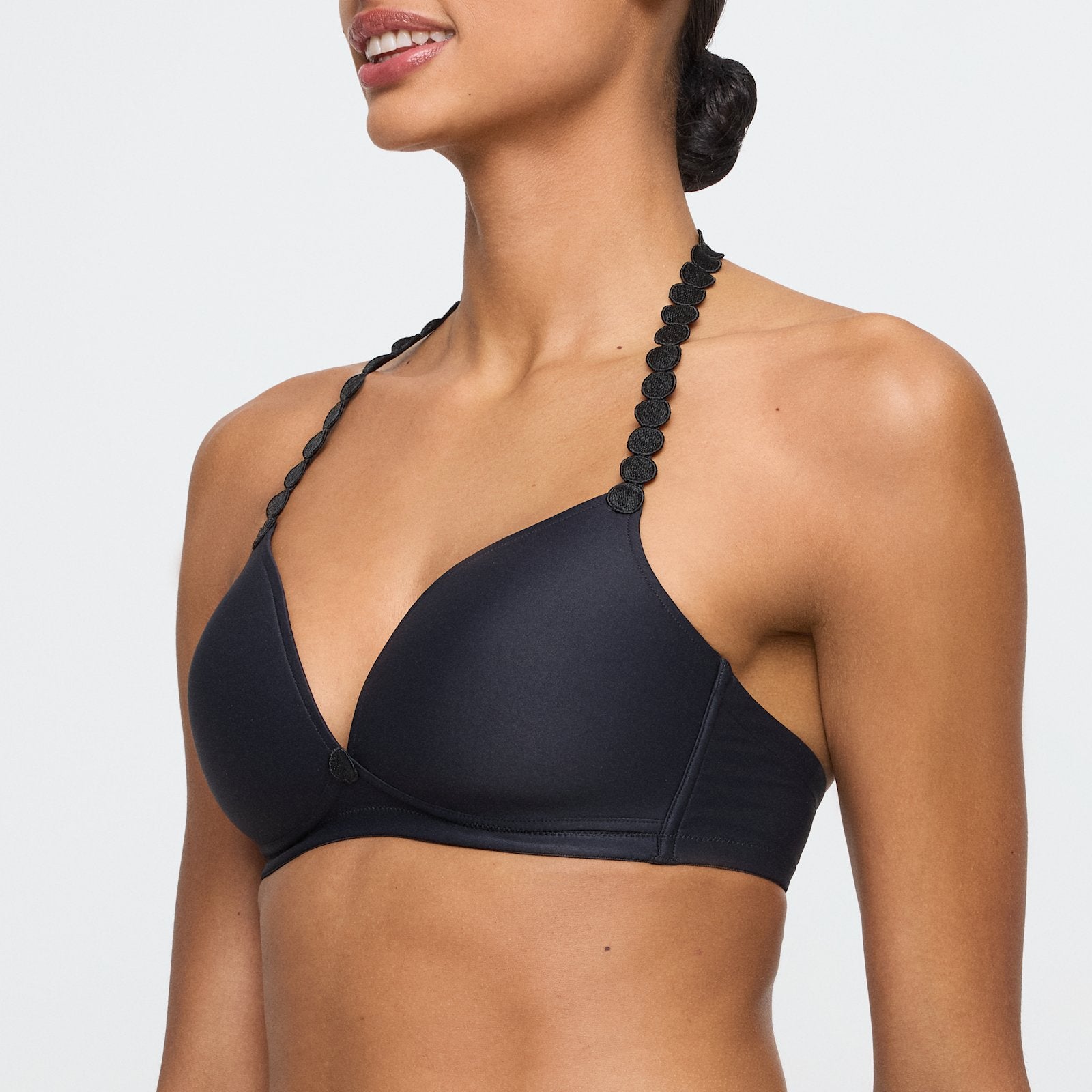 Marie Jo Tom Bralette detail view in Charcoal