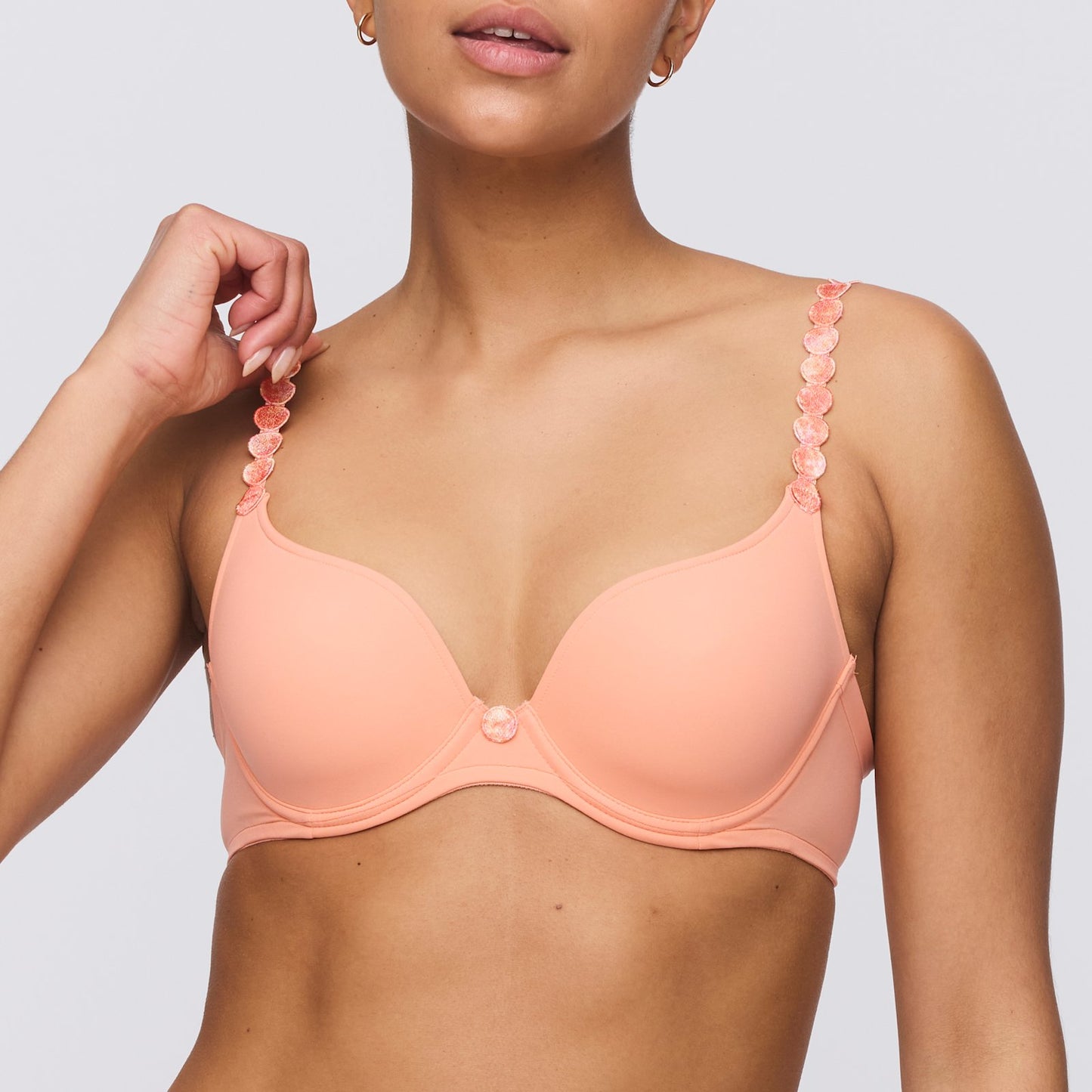 Marie Jo Tom Full Cup Bra front view in Papaya Smoothie