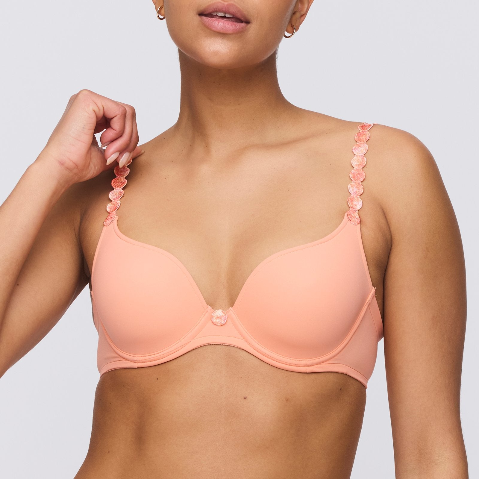Marie Jo Tom Full Cup Bra front view in Papaya Smoothie