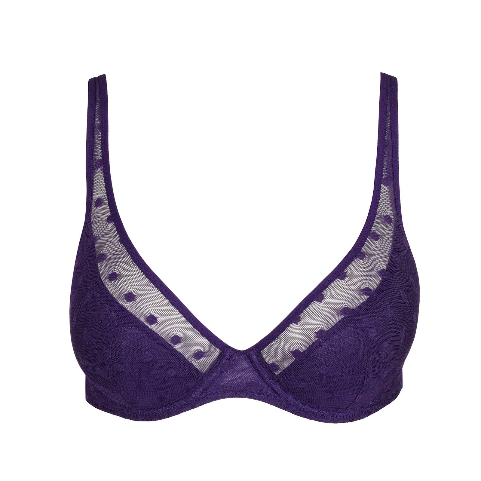 Marie Jo Tulio Padded Plunge Bra detail view in Majestic Purple