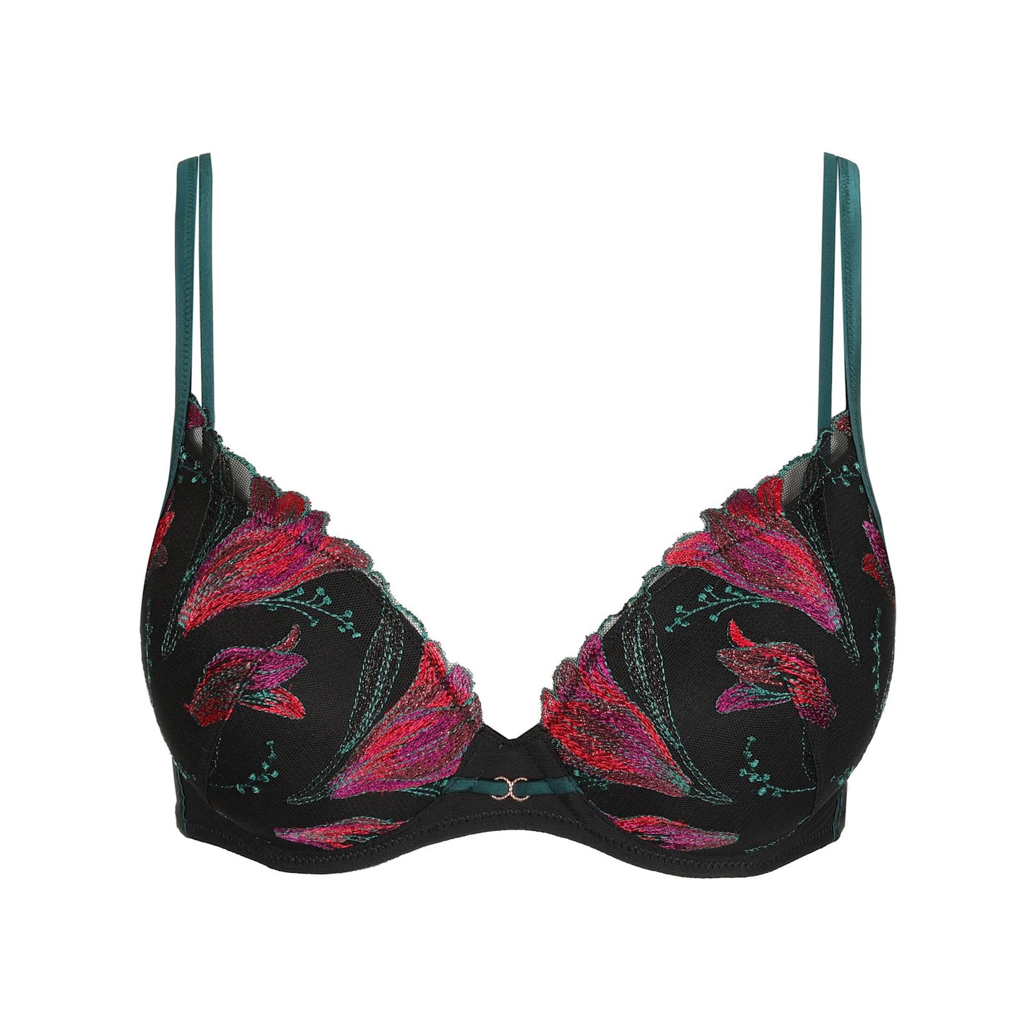 Marie Jo Yoly Padded Heartshape Bra detail view in Jewel Green