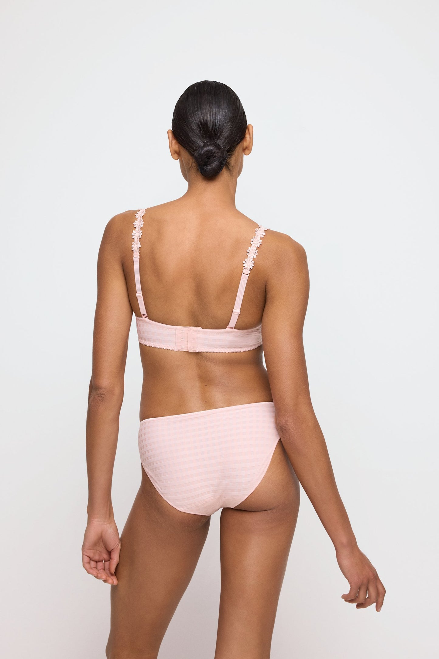 Marie Jo Avero Brief styled on model in Pearly Pink