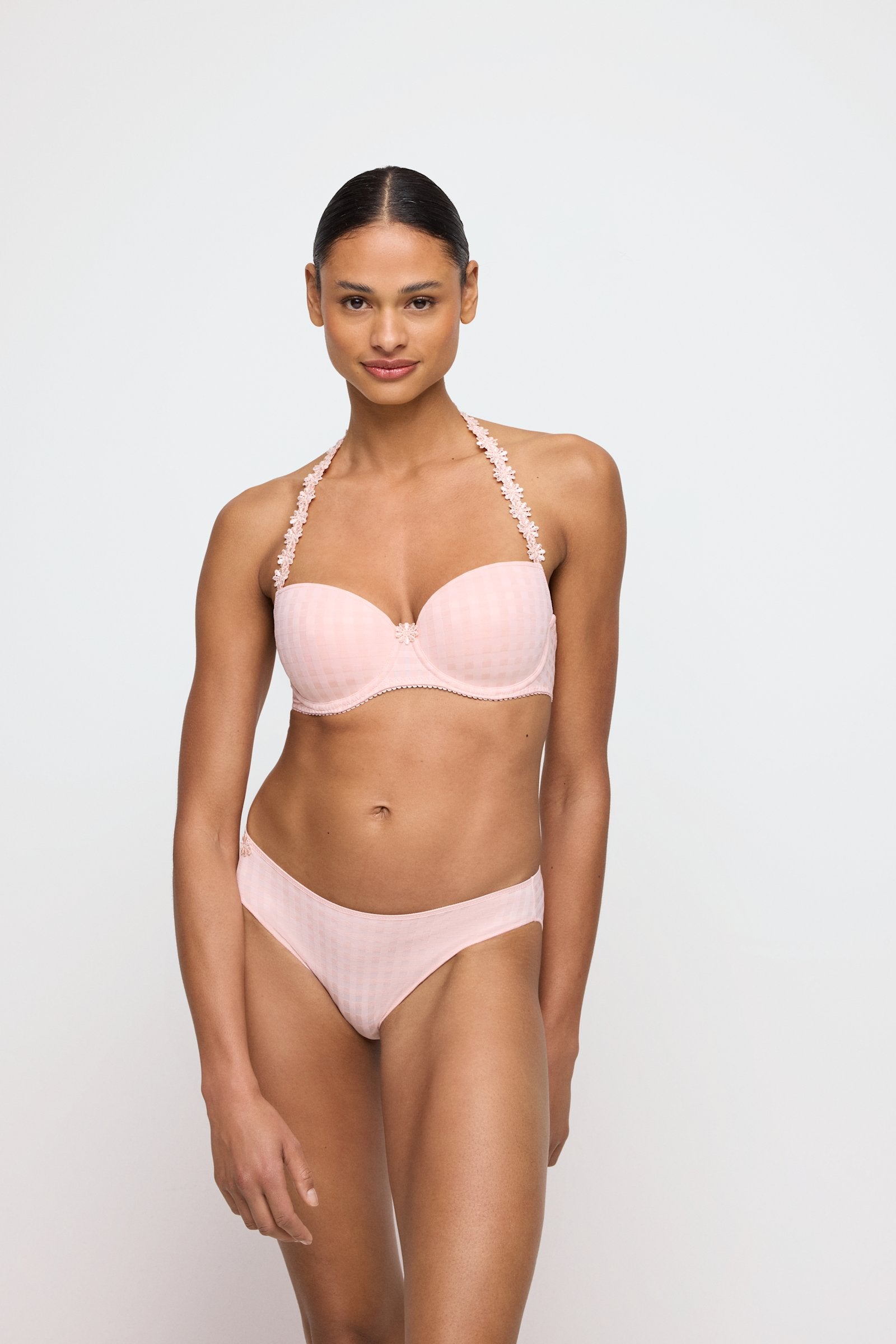 Marie Jo Avero Brief styled on model in Pearly Pink