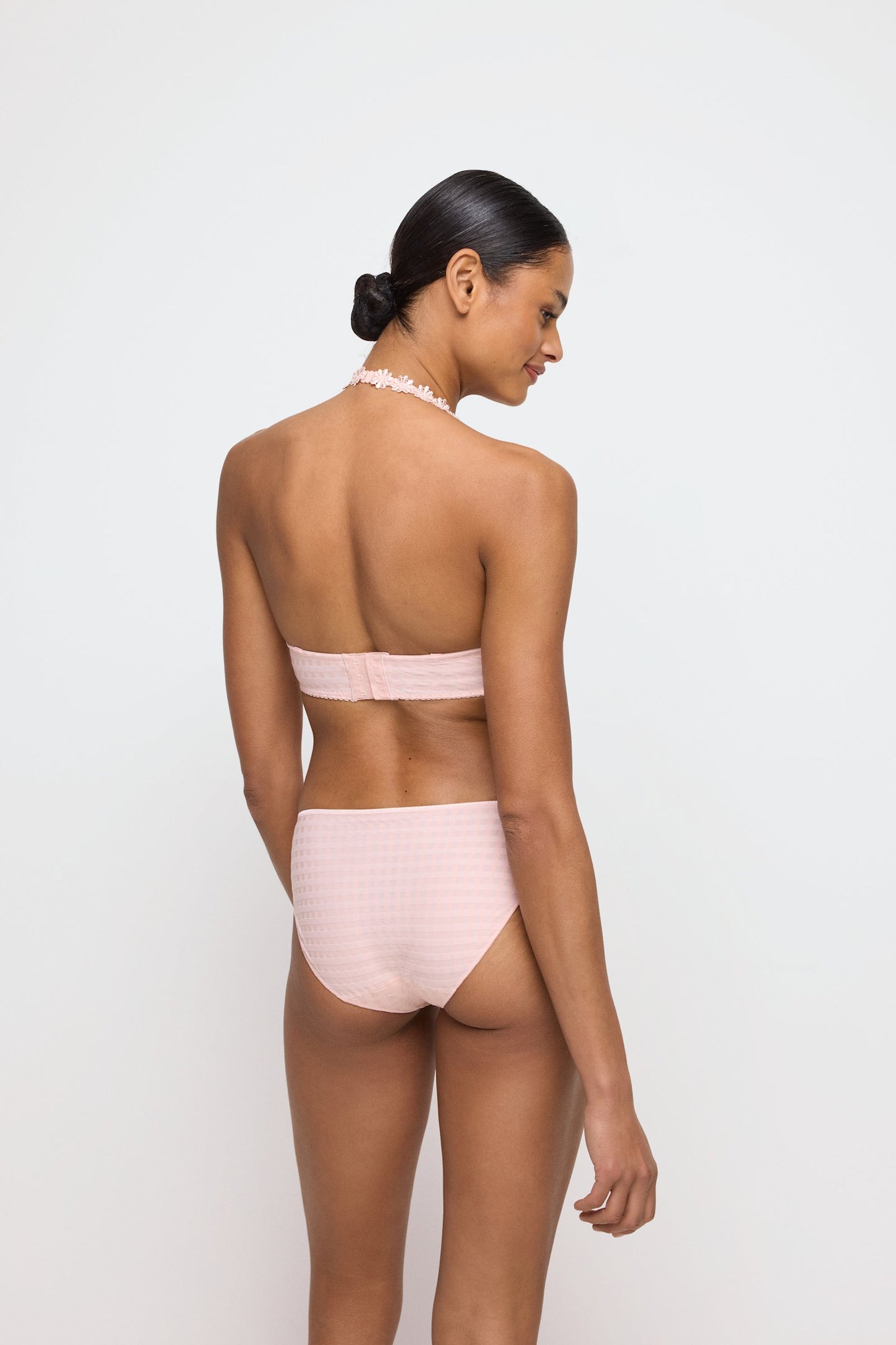 Marie Jo Avero Brief styled on model in Pearly Pink
