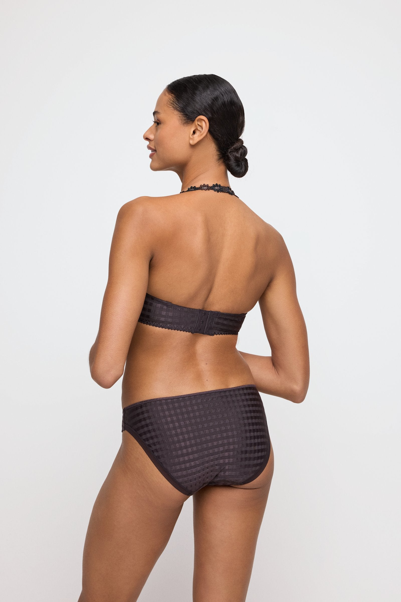 Marie Jo Avero Brief styled on model in Sweet Chocolate