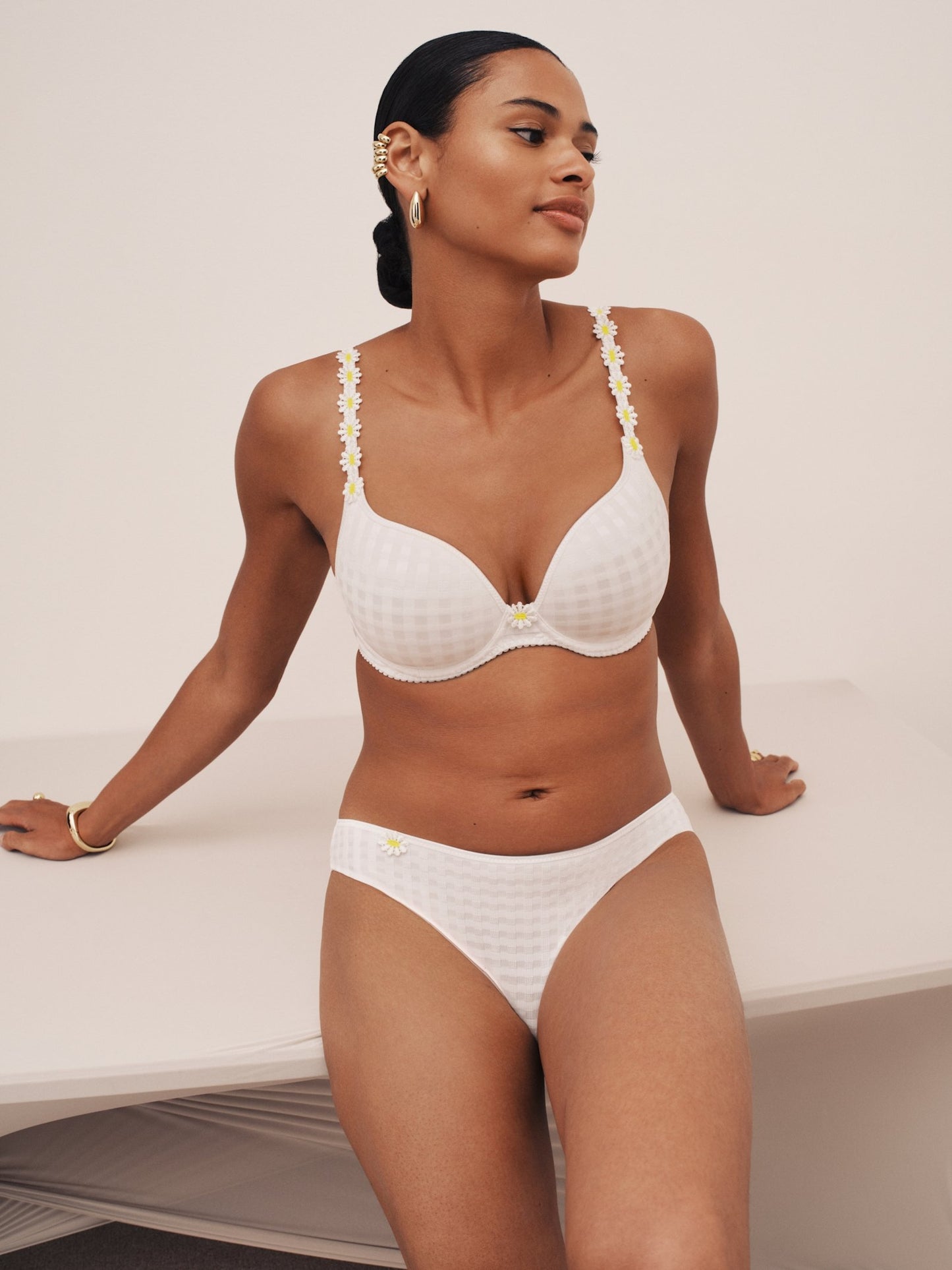 Marie Jo Avero Brief styled view in Ivory Petal