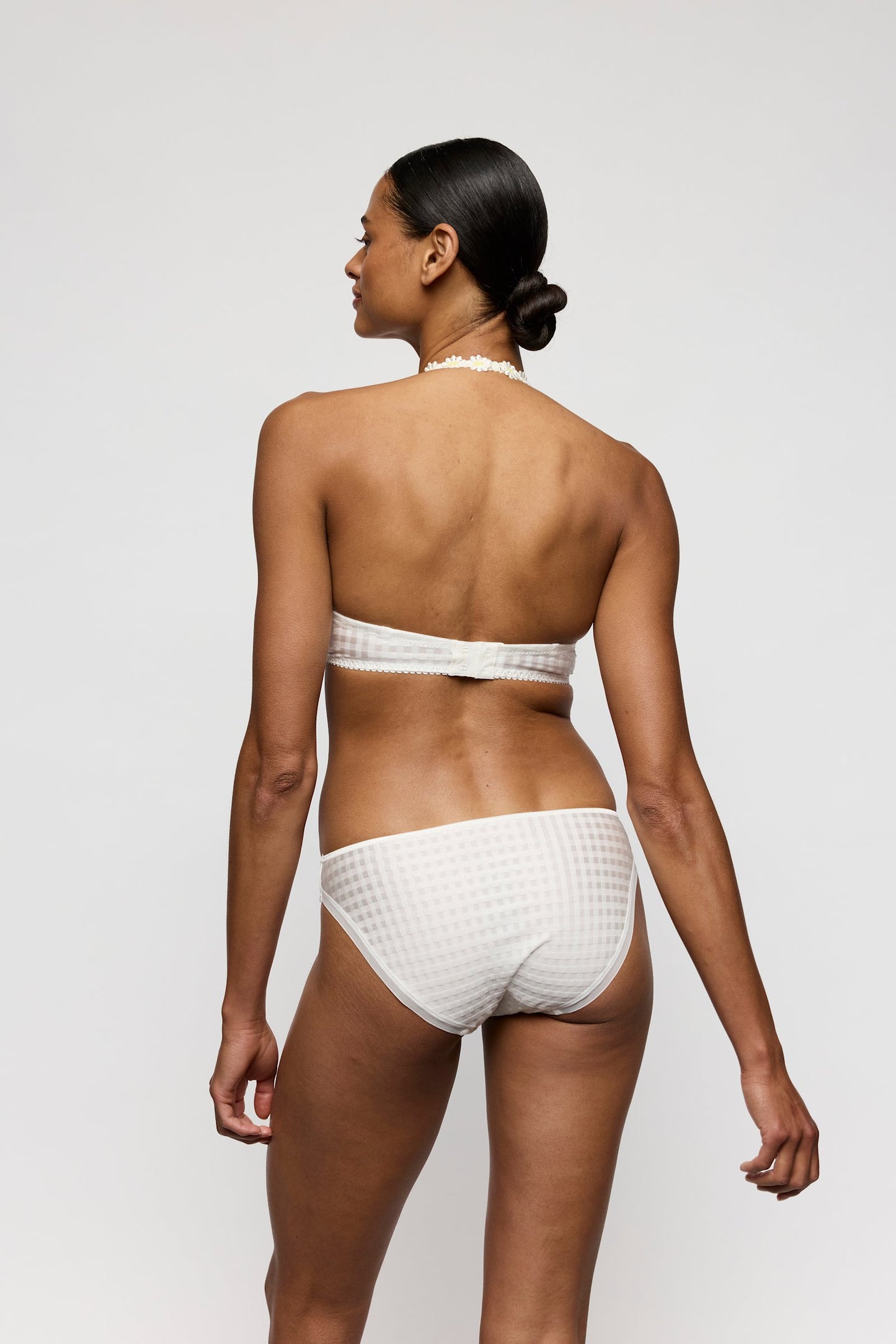 Marie Jo Avero Brief styled on model in Ivory Petal