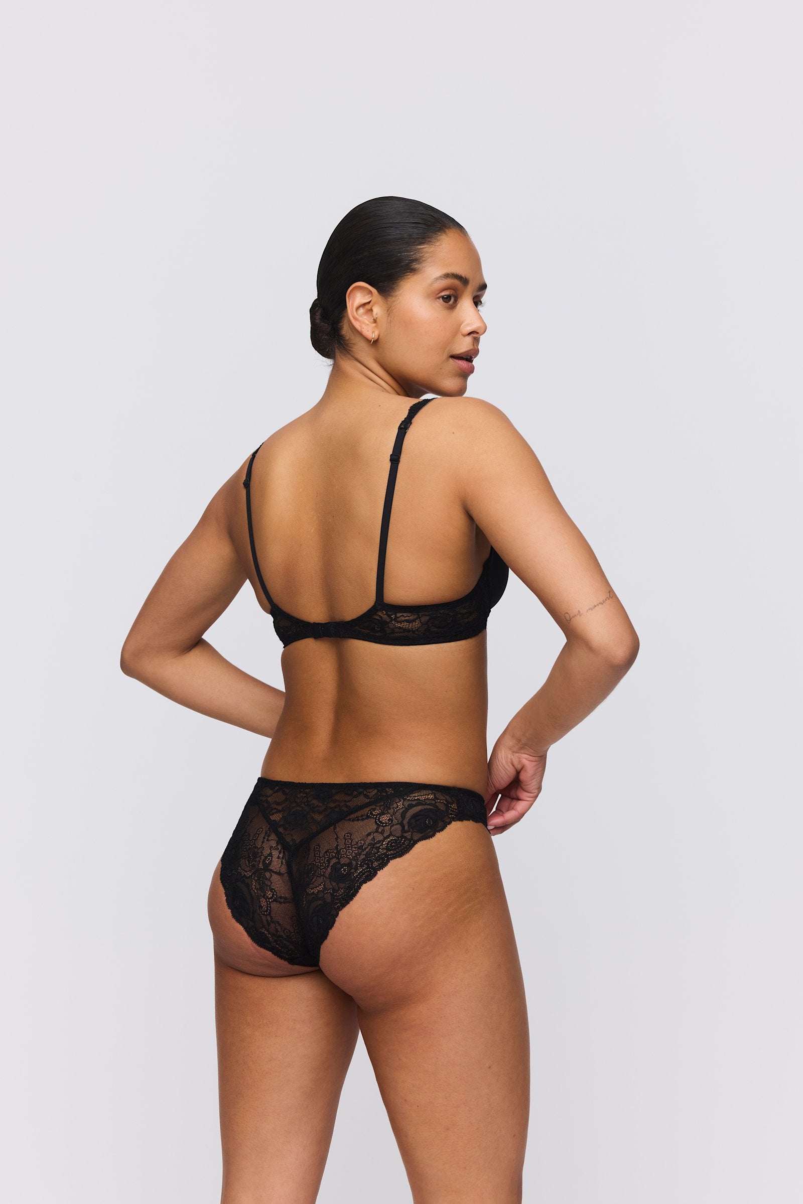Marie Jo Cyrile Rio Brief styled on model in Black