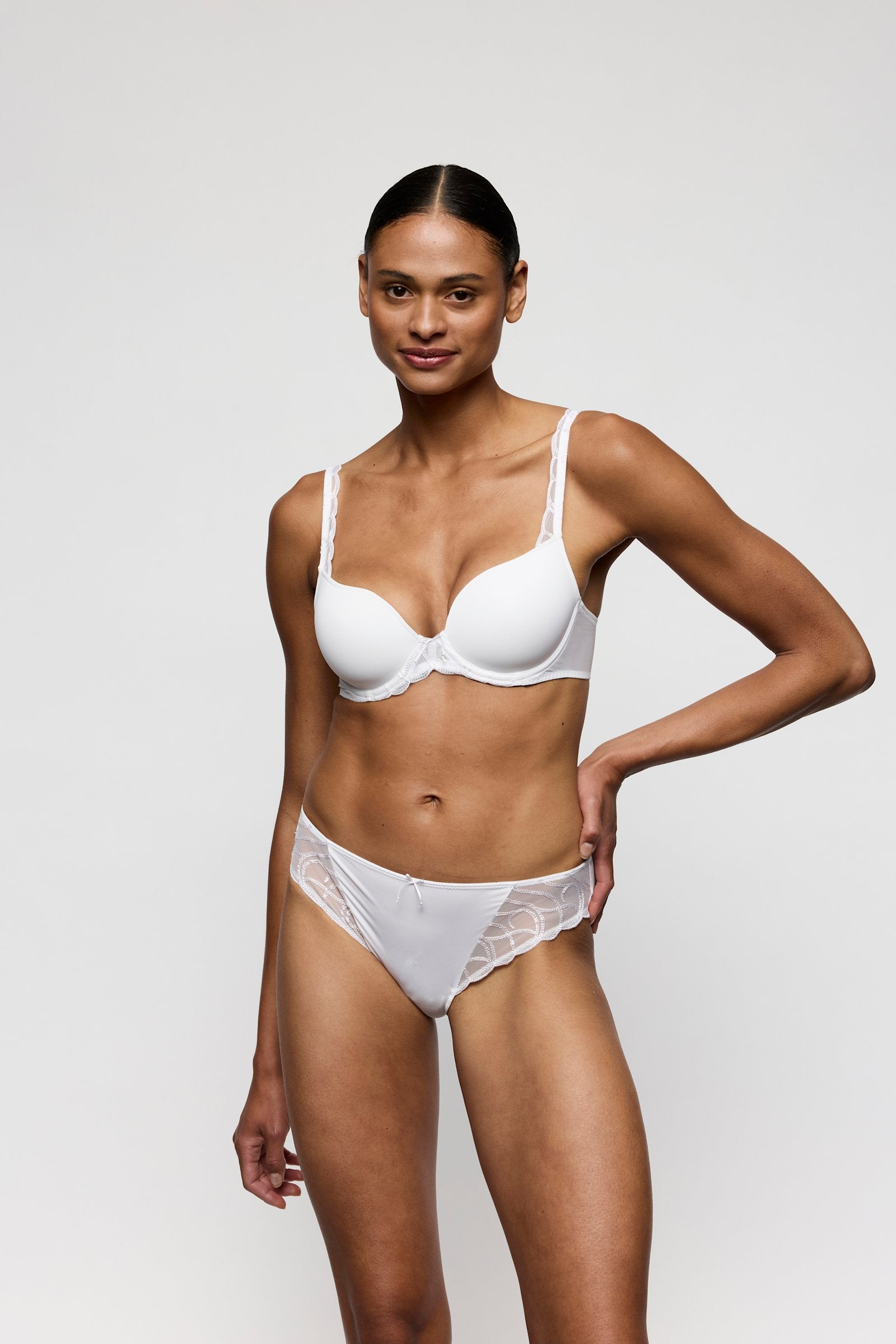 Marie Jo Heleen Rio Brief styled on model in White