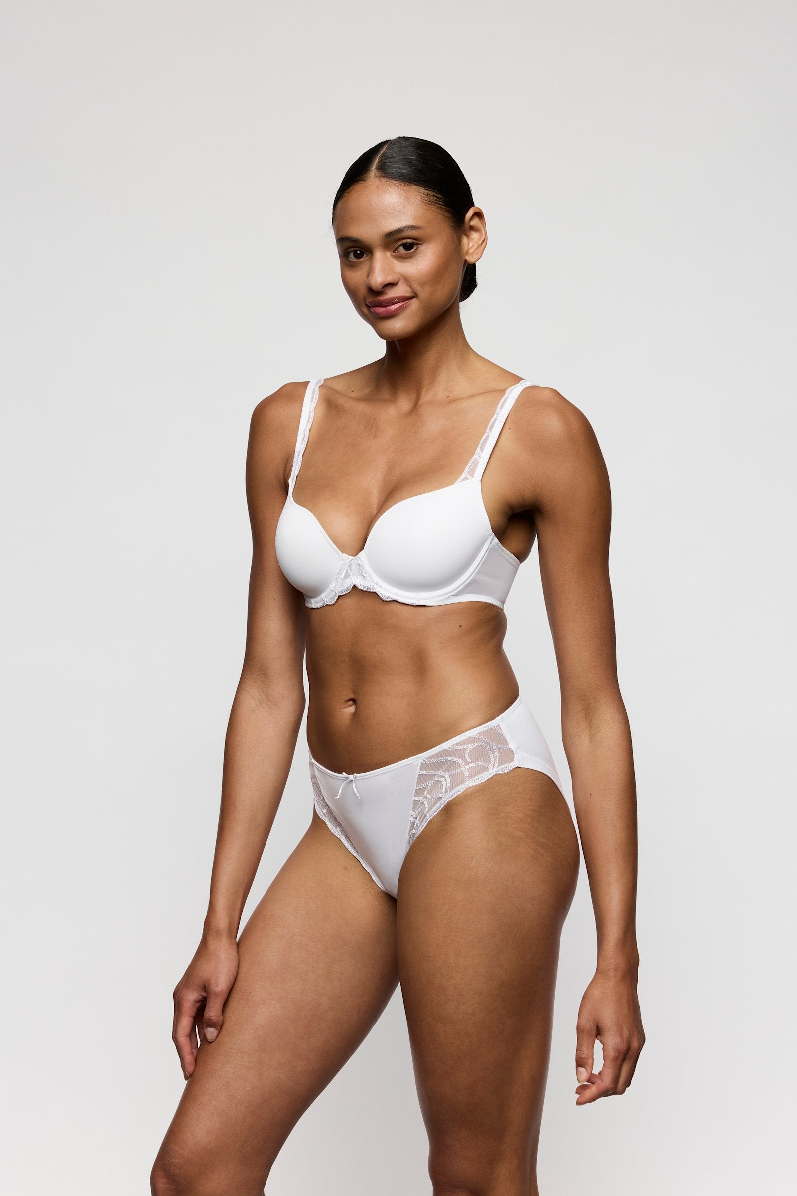 Marie Jo Heleen Rio Brief styled on model in White