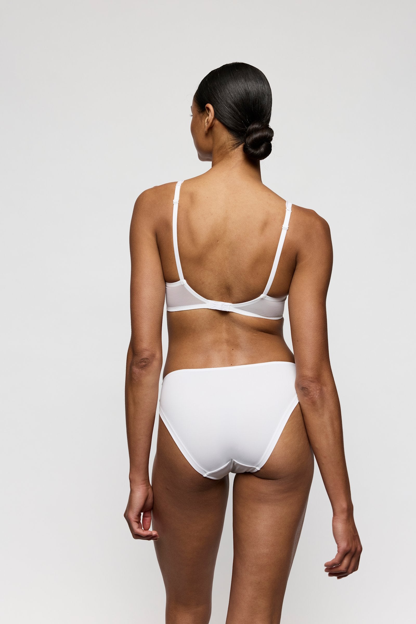 Marie Jo Heleen Padded Heartshape Bra styled on model in White