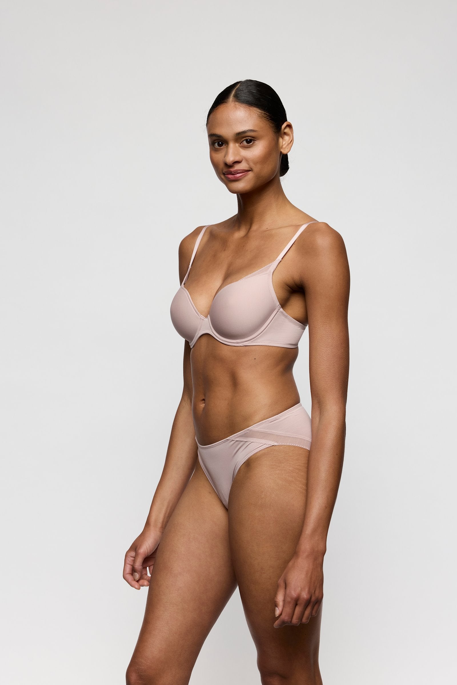 Marie Jo Milao Rio Brief styled on model in Shadow Grey