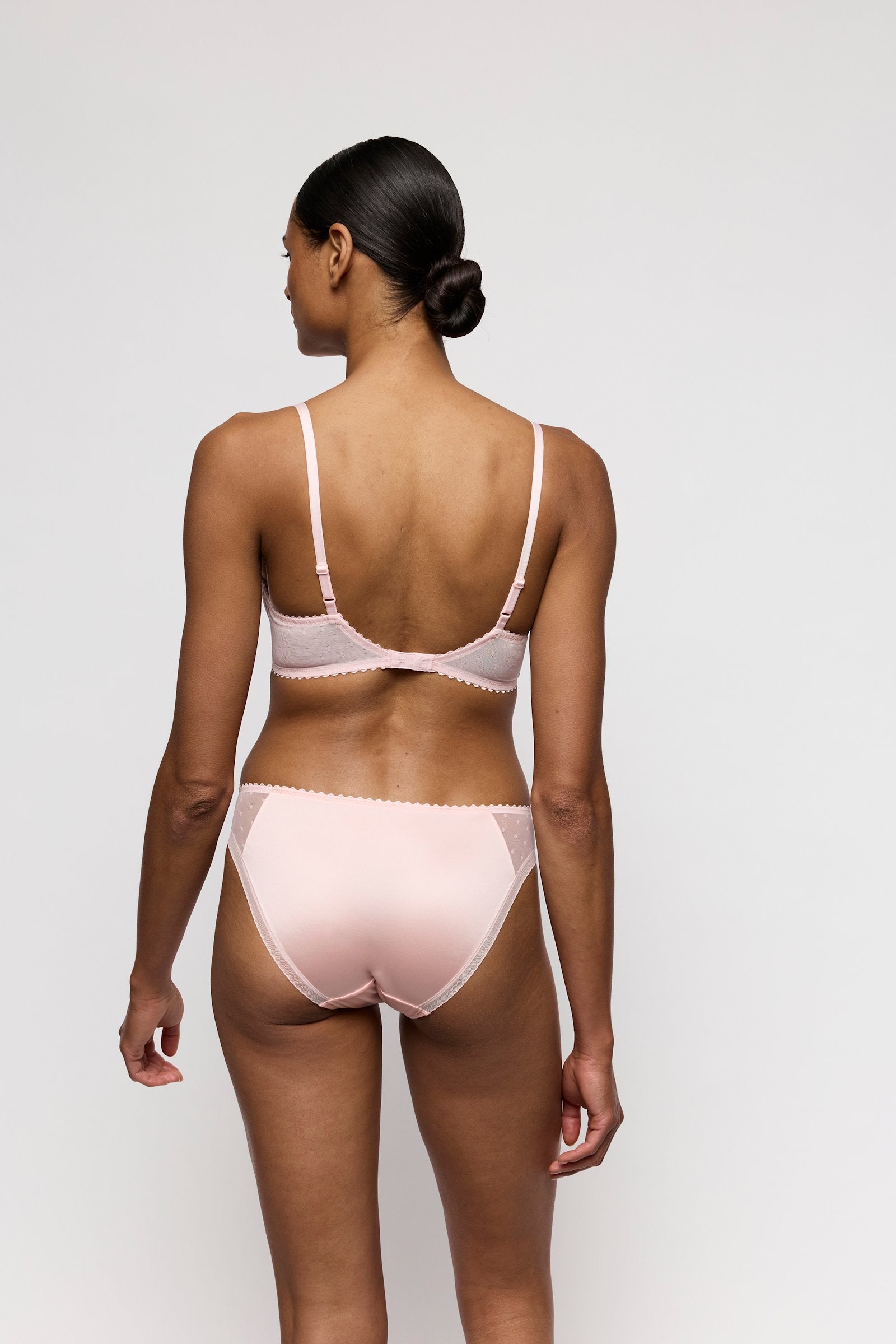 Marie Jo Noova Padded Heartshape Bra styled on model in Gardenia Rose