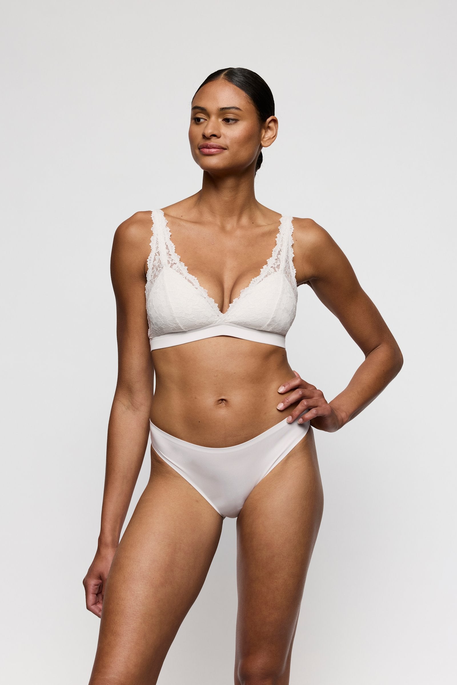 Marie Jo Soft Studio Rio Brief styled on model in Natural