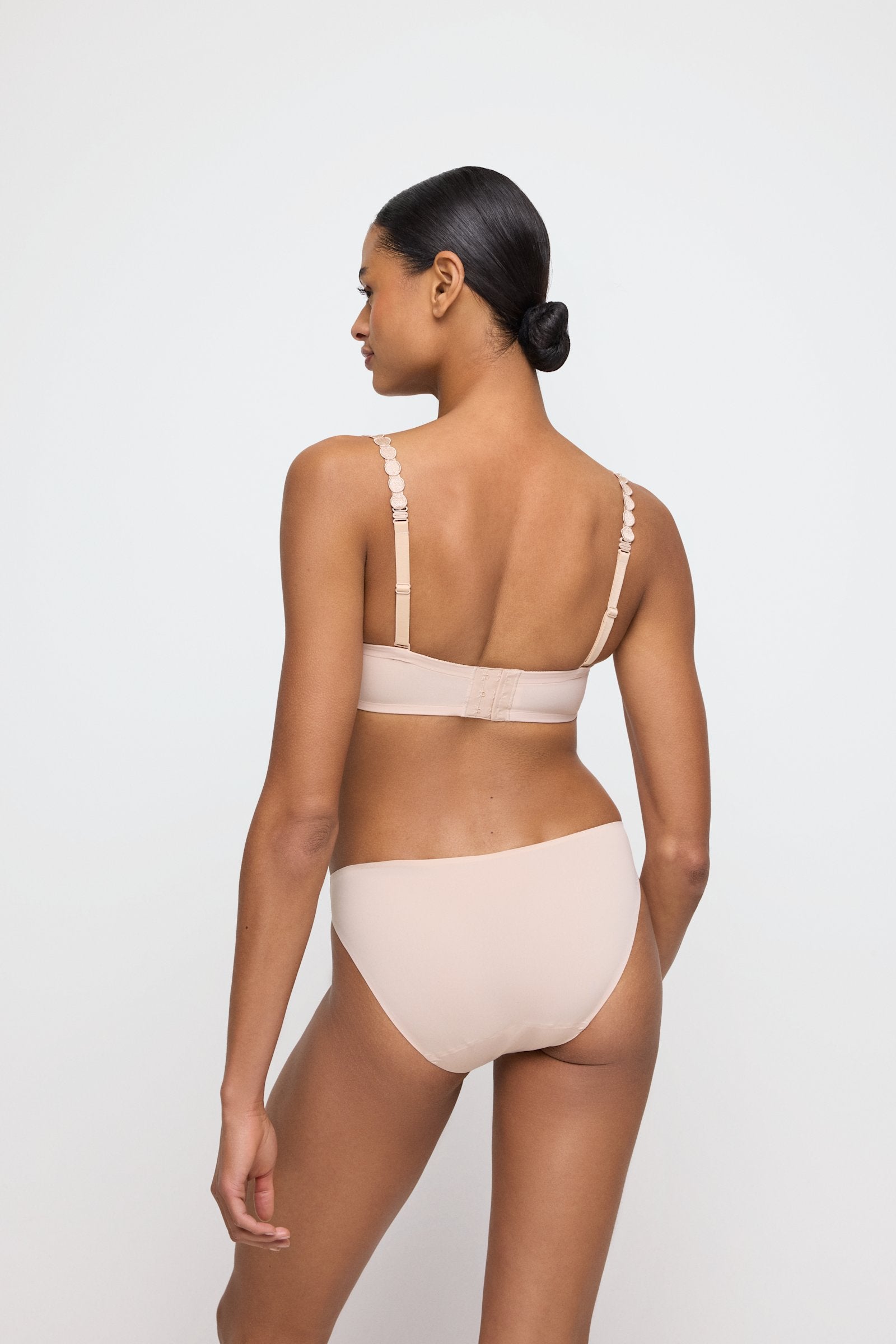 Marie Jo Tom Brief styled on model in Caffé Latte