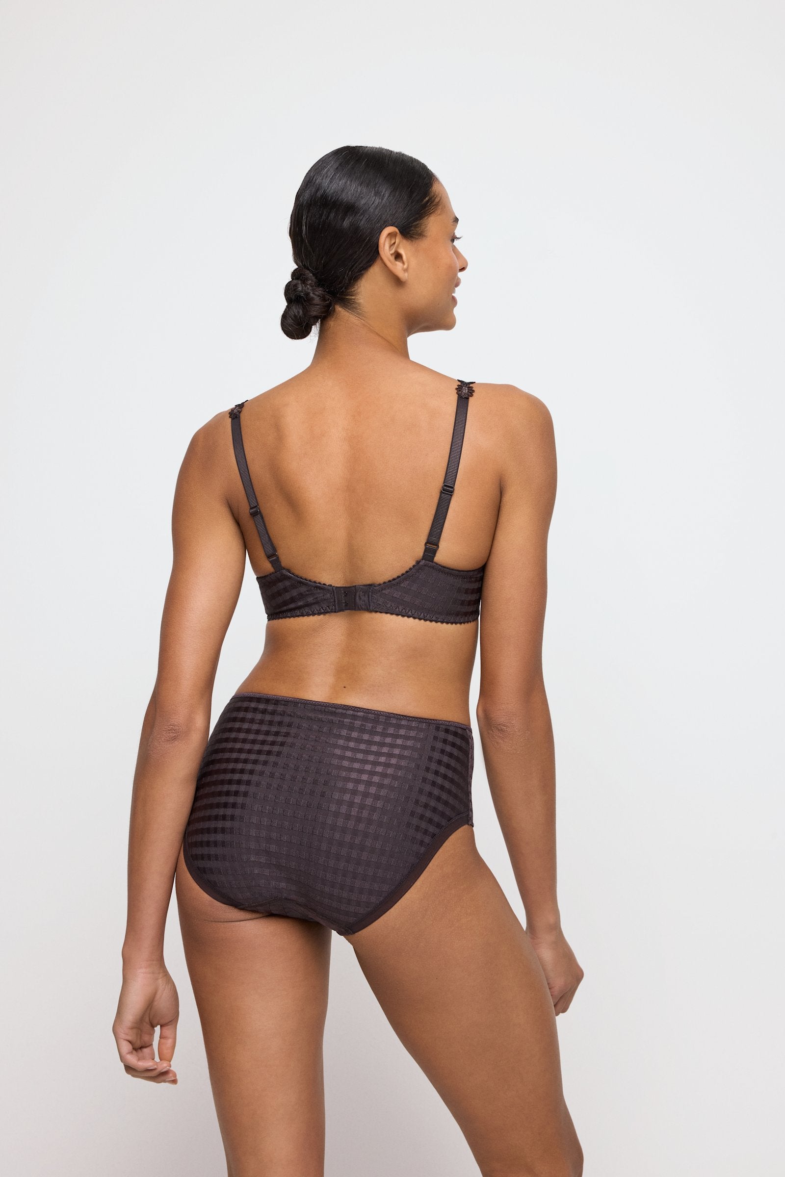 Marie Jo Avero Brief styled on model in Sweet Chocolate