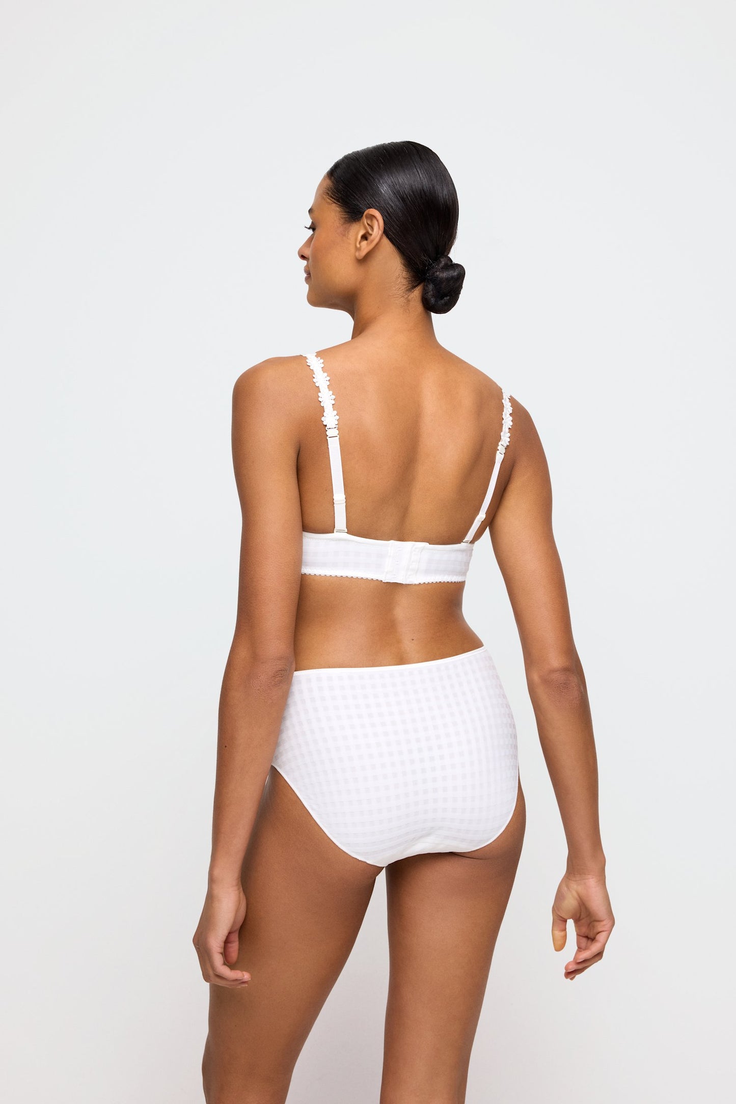 Marie Jo Avero Balcony Bra styled on model in Natural