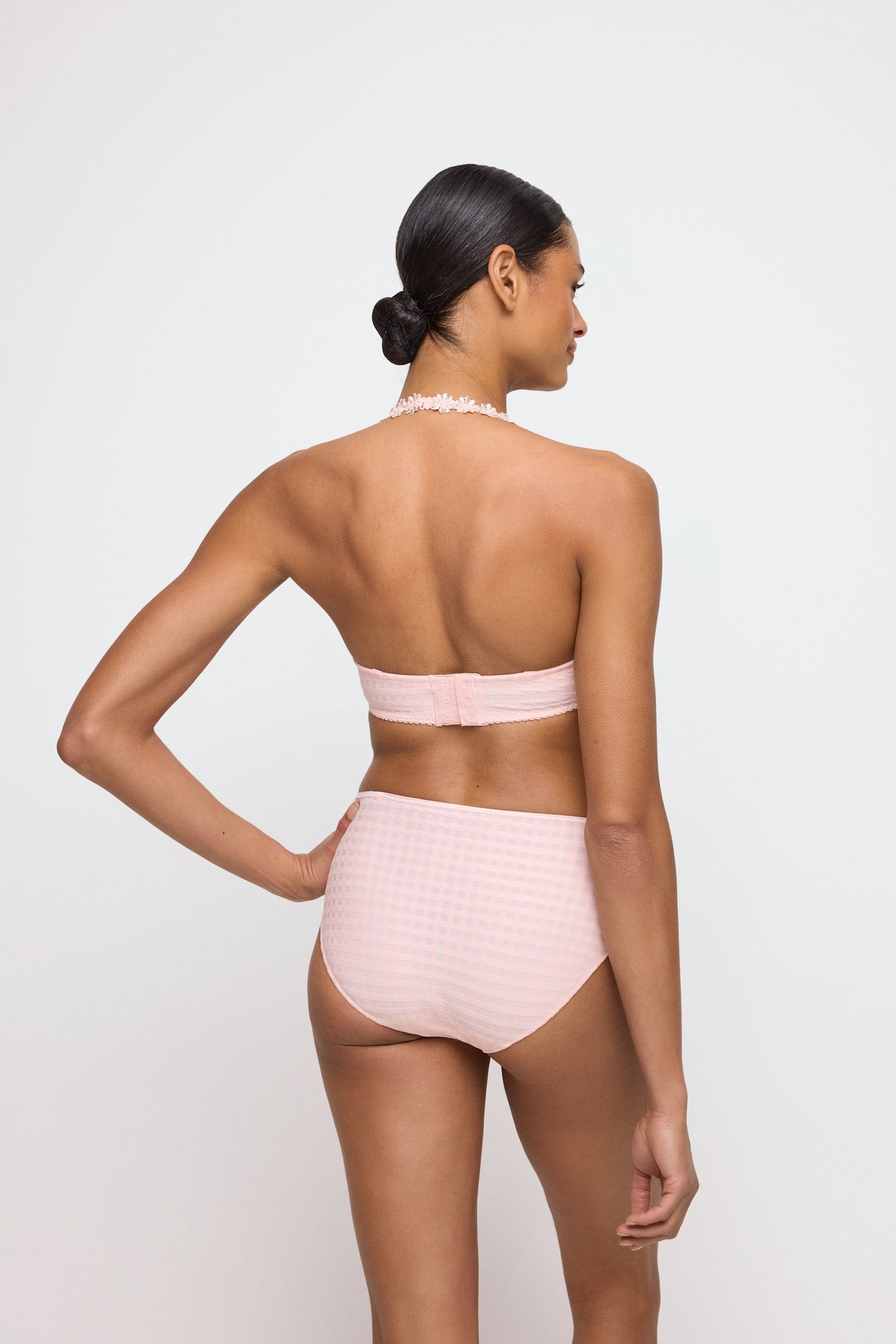 Marie Jo Avero Brief styled on model in Pearly Pink