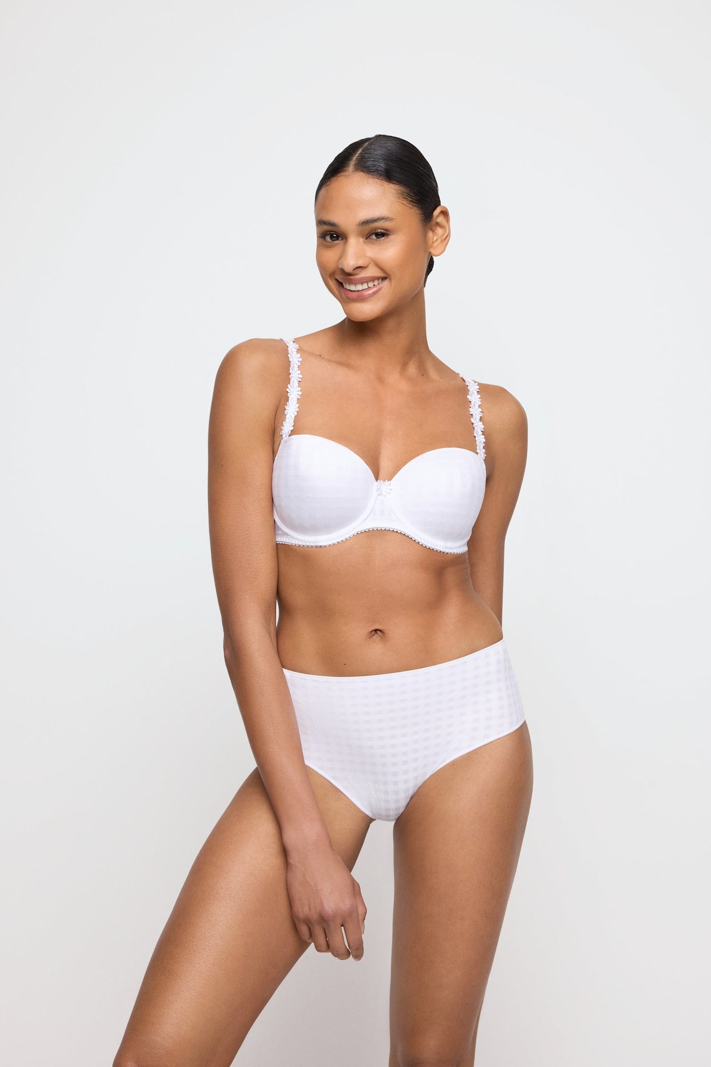 Marie Jo Avero Brief styled on model in White