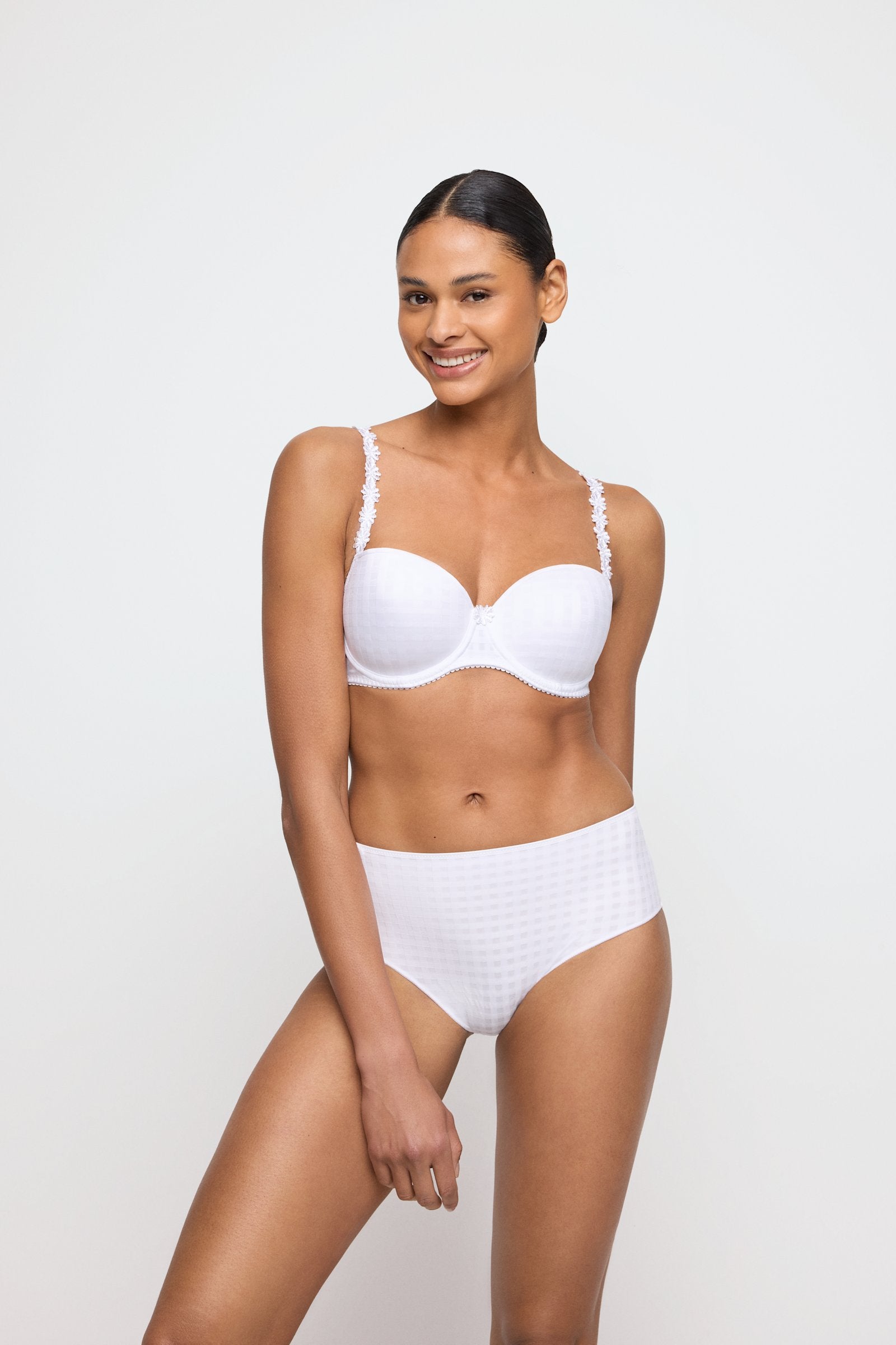 Marie Jo Avero Brief styled on model in White