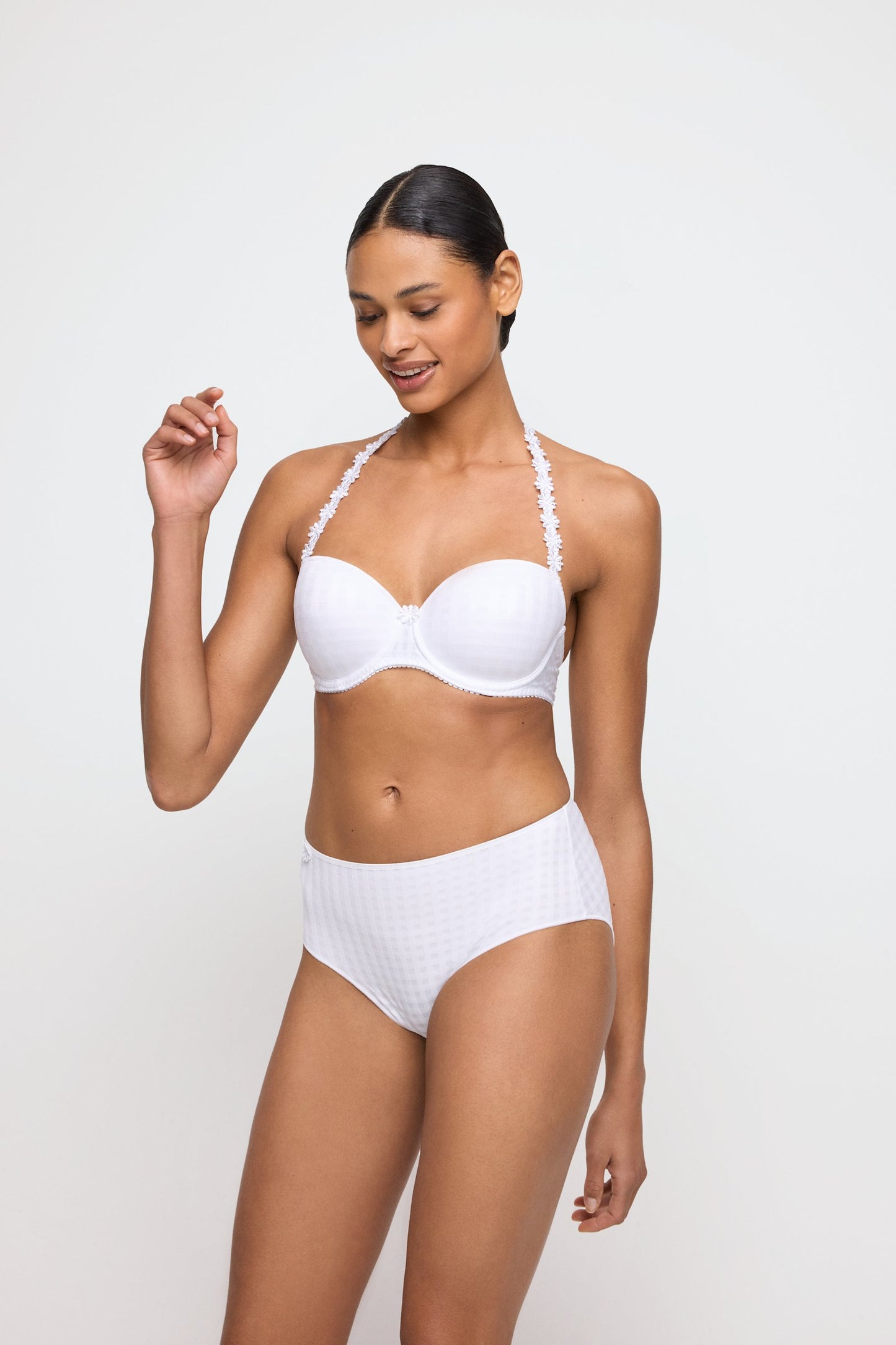 Marie Jo Avero Balcony Bra styled on model in White