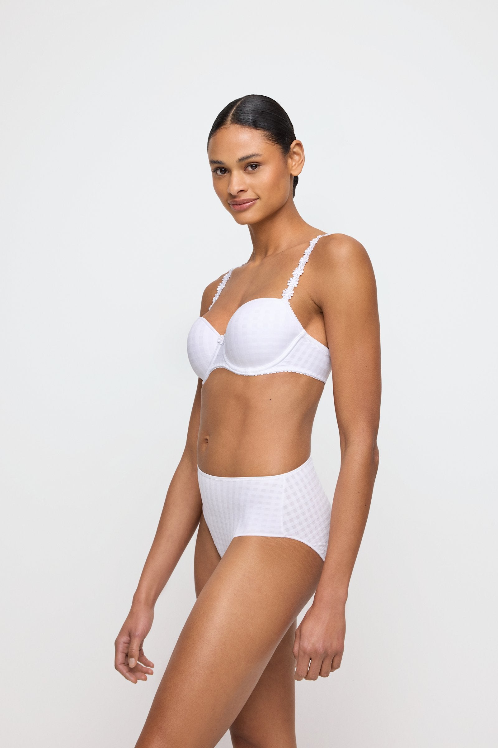 Marie Jo Avero Brief styled on model in White