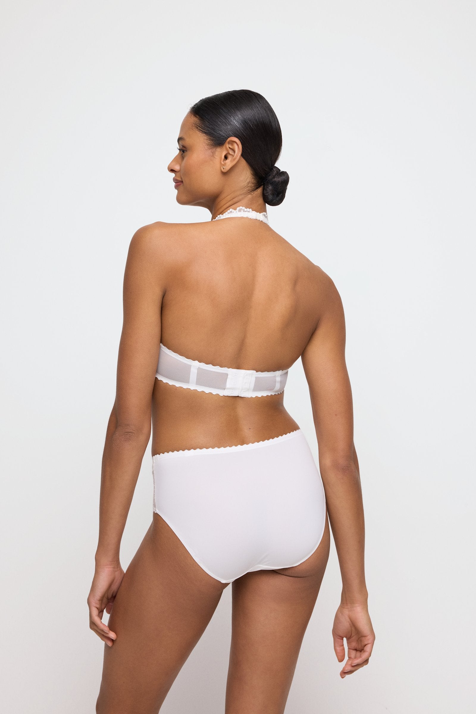 Marie Jo Jane Full Cup Bra styled on model in Natural