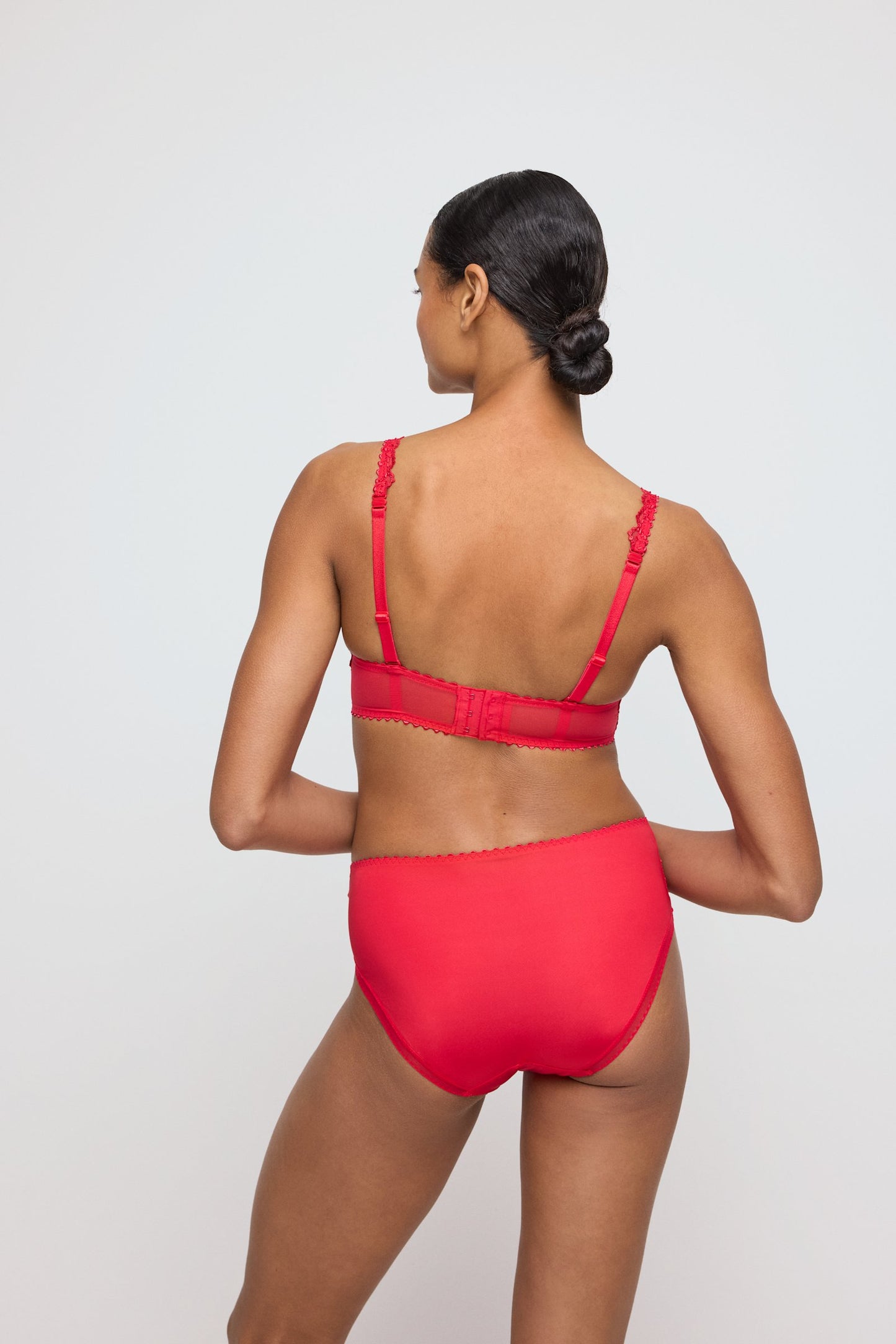 Marie Jo Jane Full Cup Bra styled on model in True Red