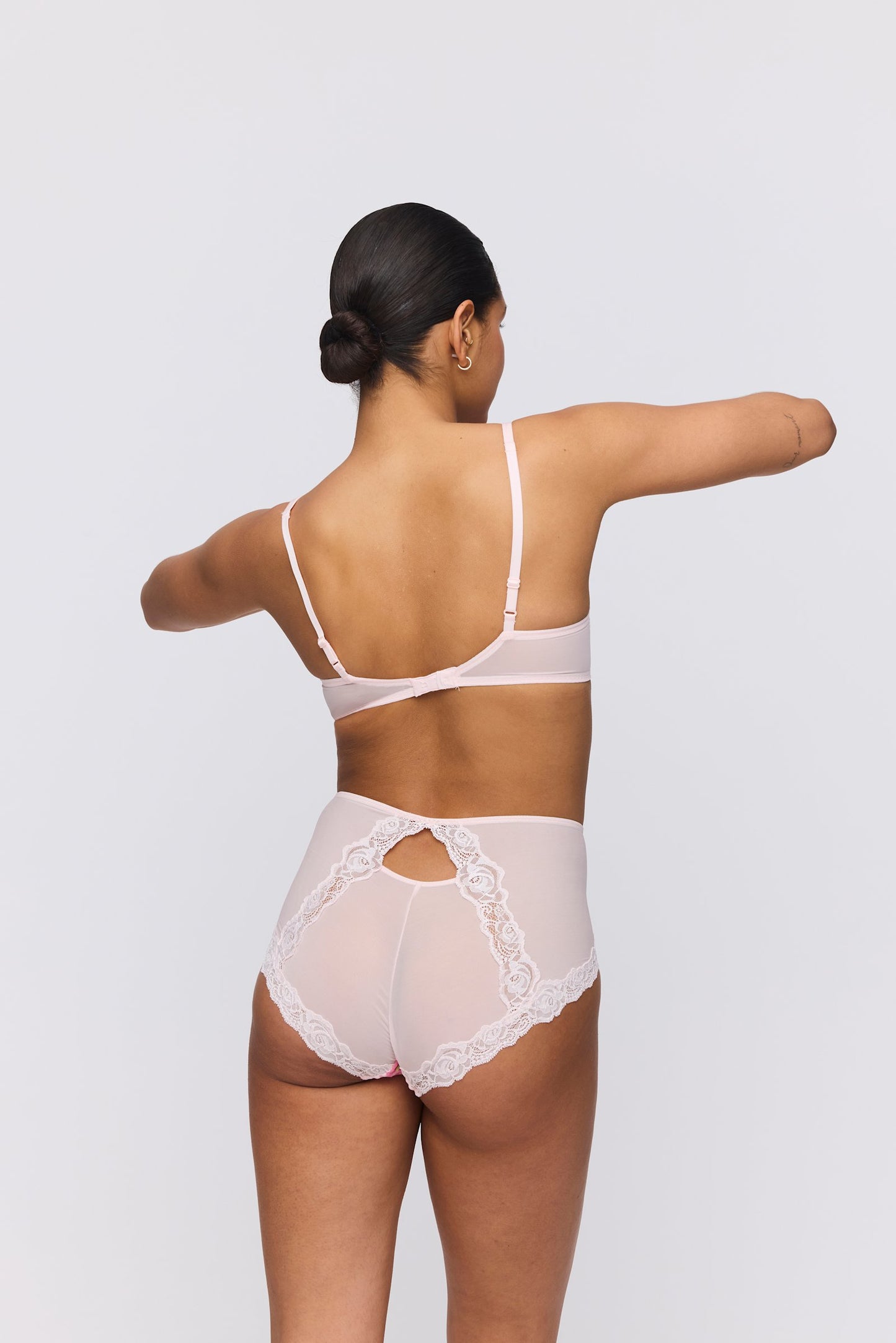Marie Jo Selyna Padded Heartshape Bra styled on model in Gardenia Rose