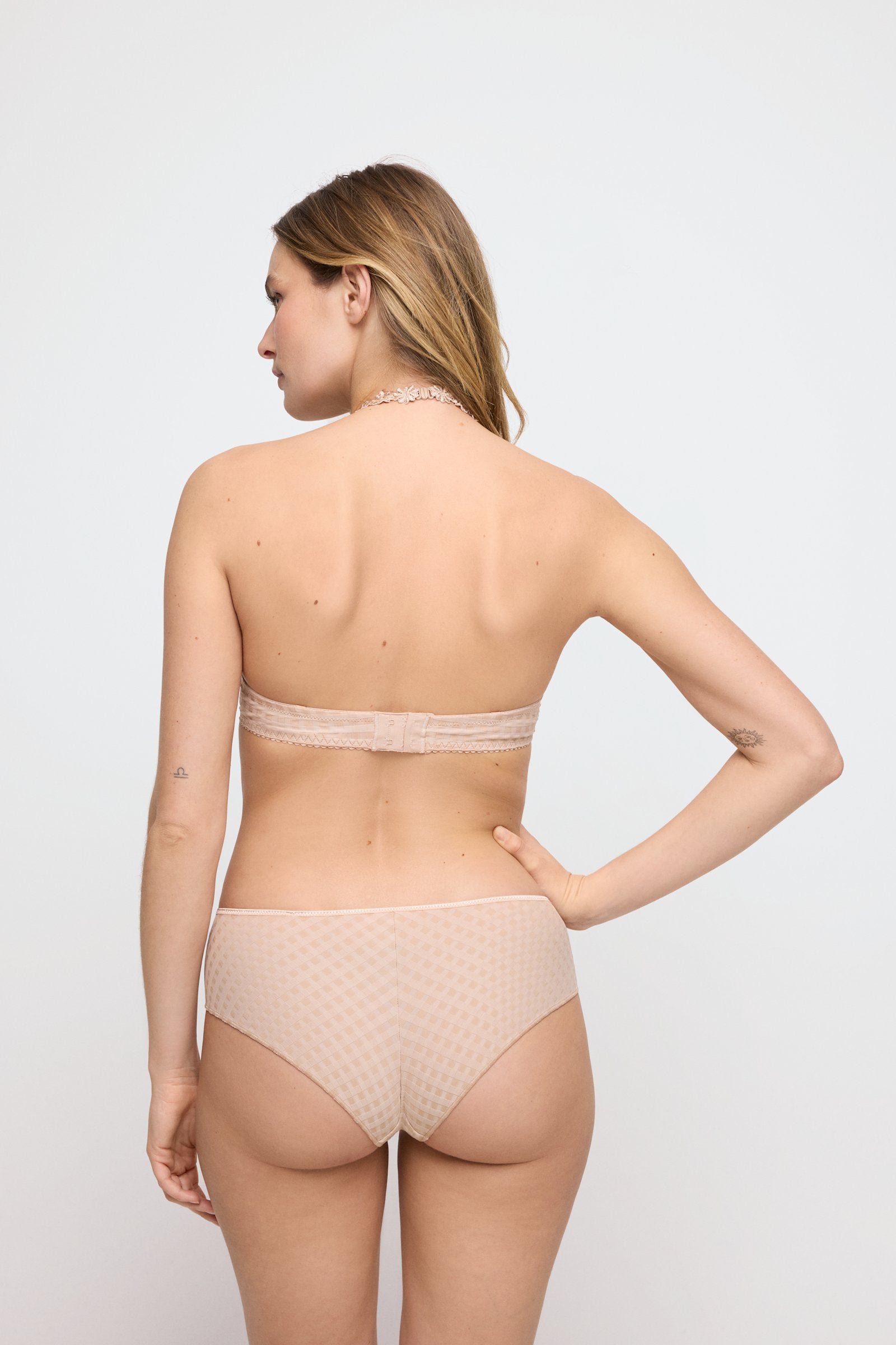 Marie Jo Avero Brief styled on model in Caffé Latte