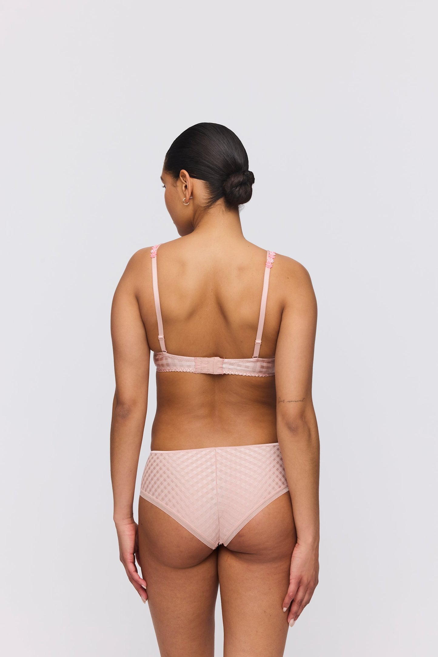 Marie Jo Avero Tiny Hotpant styled on model in Powder Rose