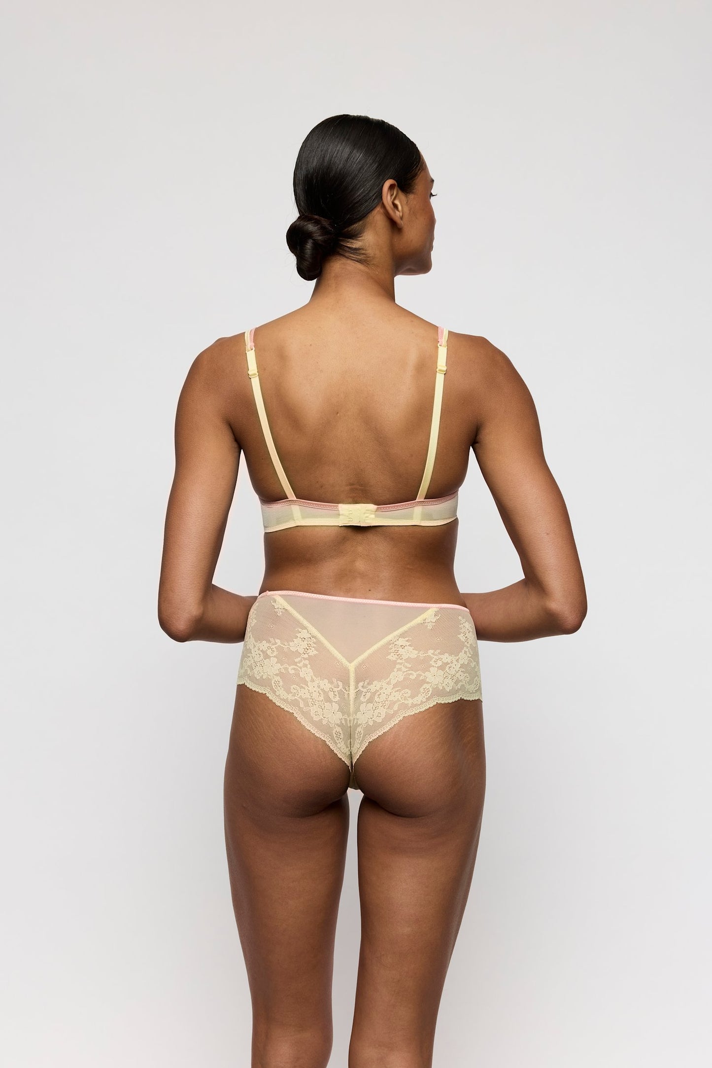 Marie Jo Lizelot Padded Heartshape Bra styled on model in French Vanilla