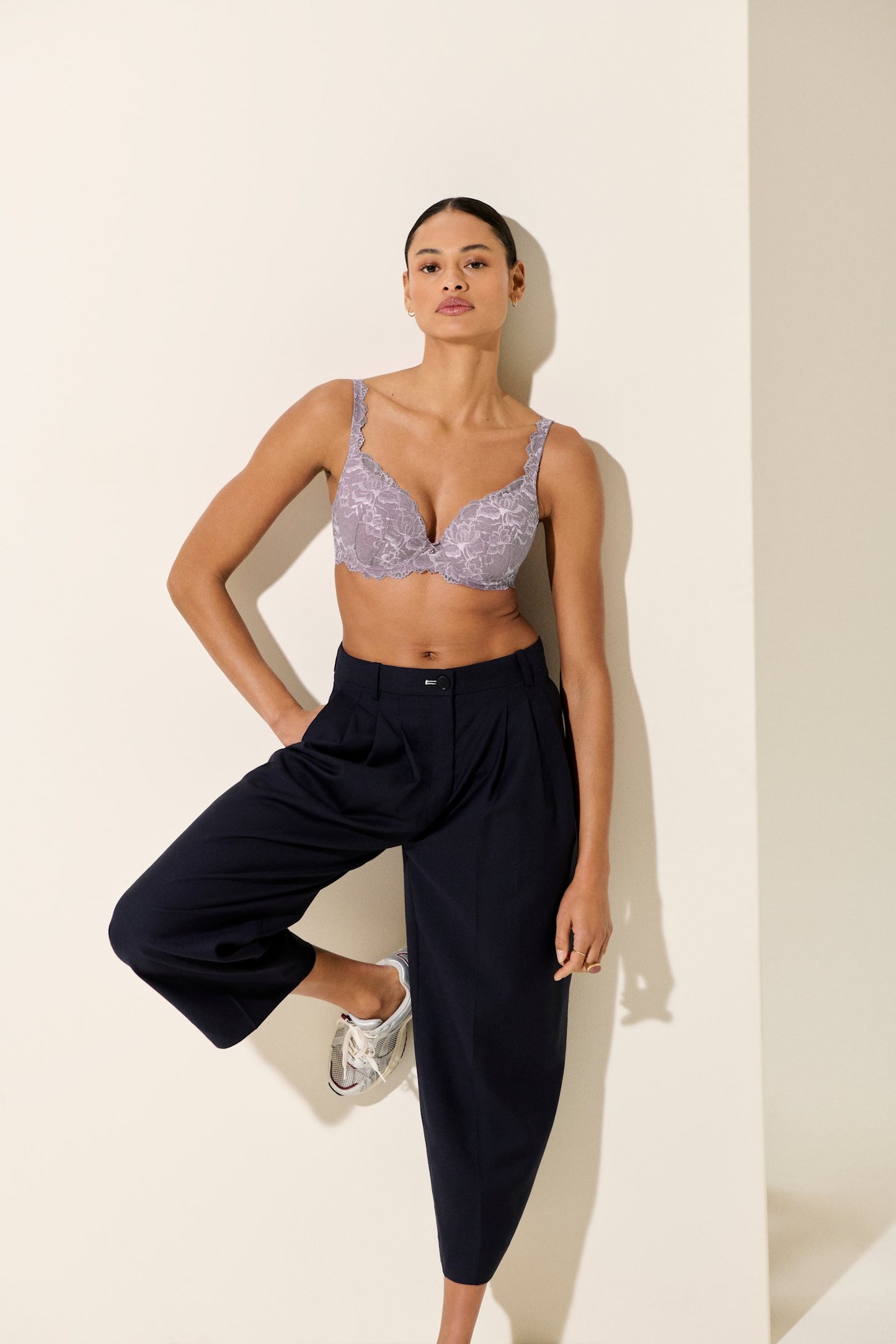 Marie Jo Manyla Padded Heartshape Bra styled view in Pastel Orchid