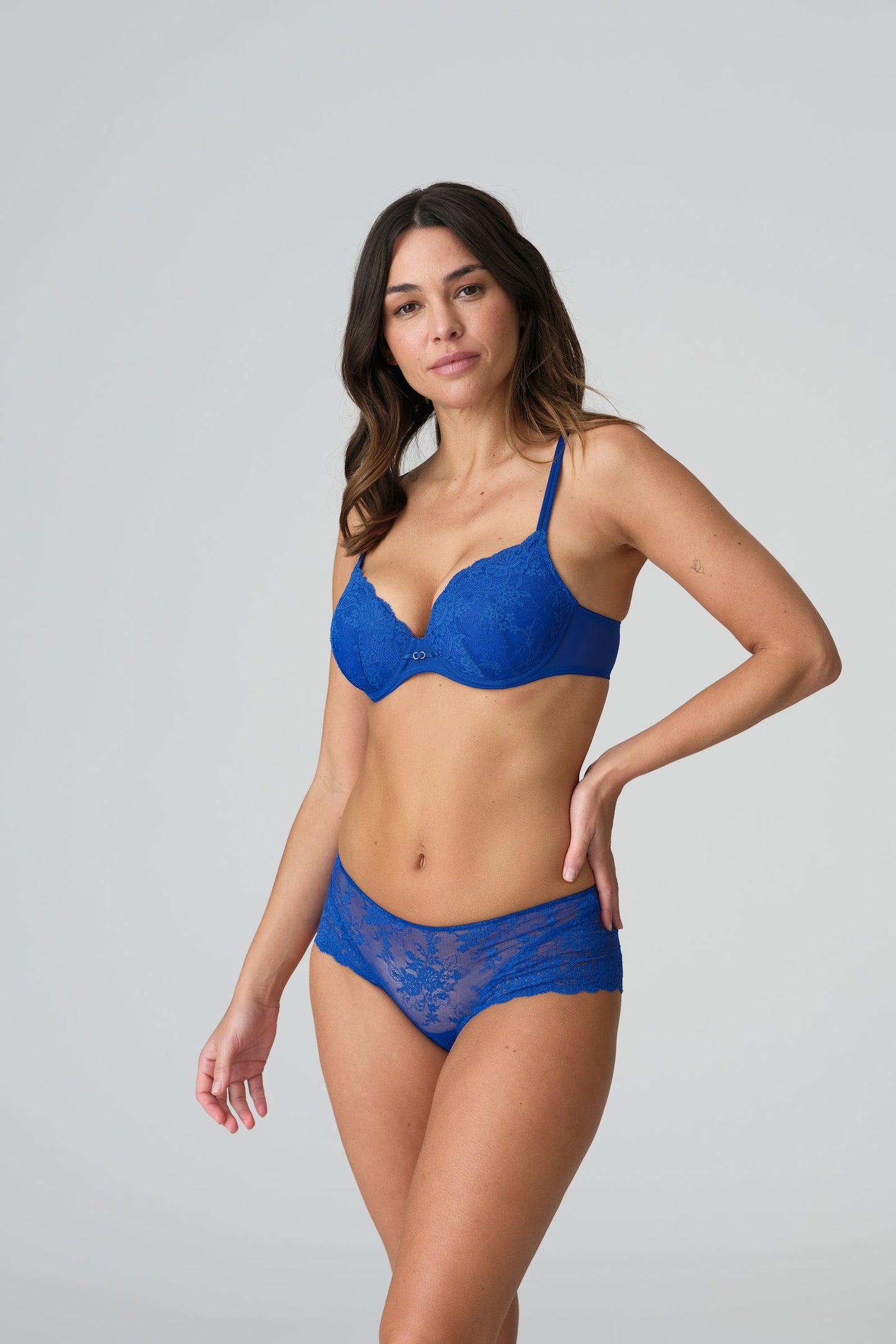 Marie Jo Melipha Hotpant styled on model in Blue Print