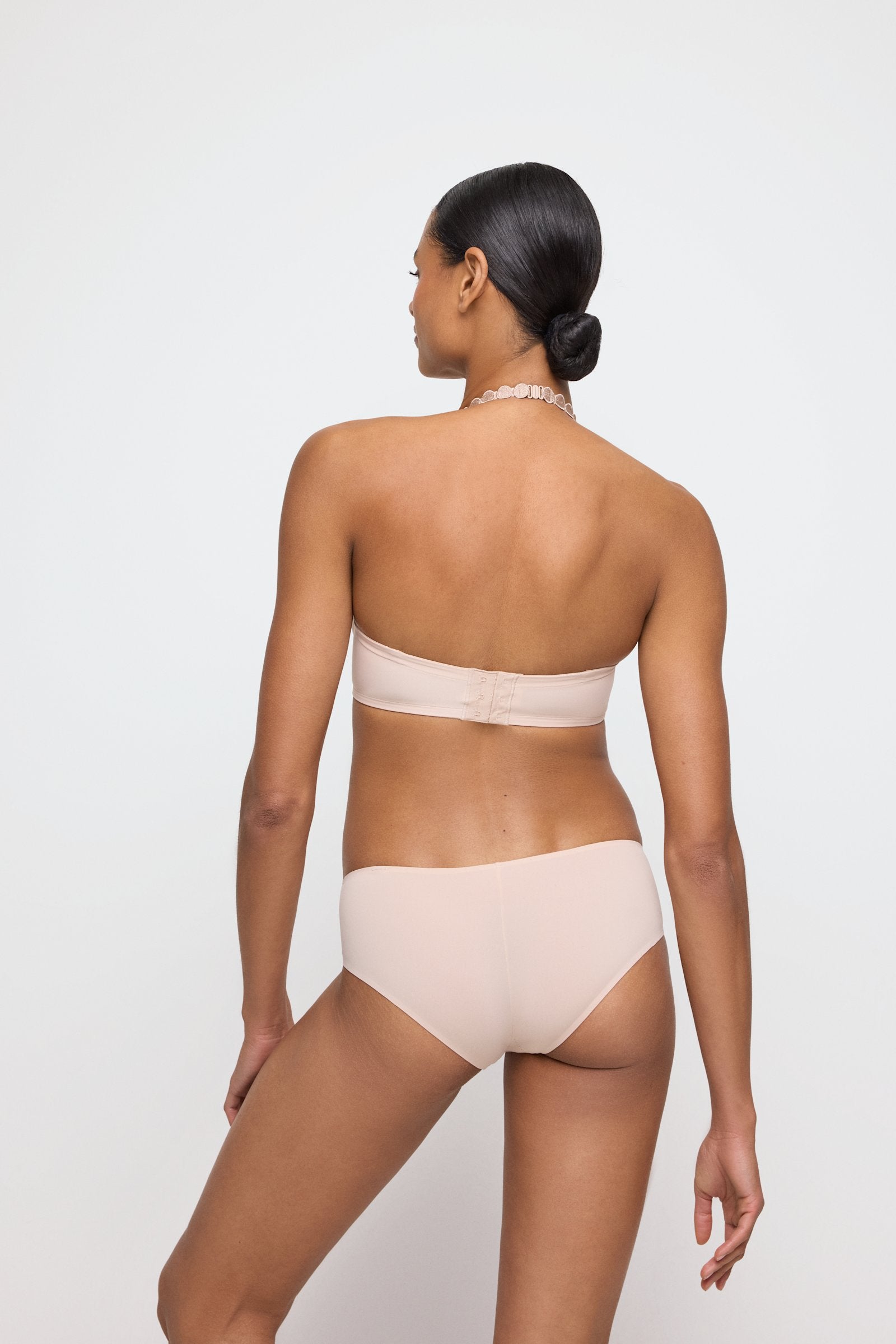 Marie Jo Tom Brief styled on model in Caffé Latte