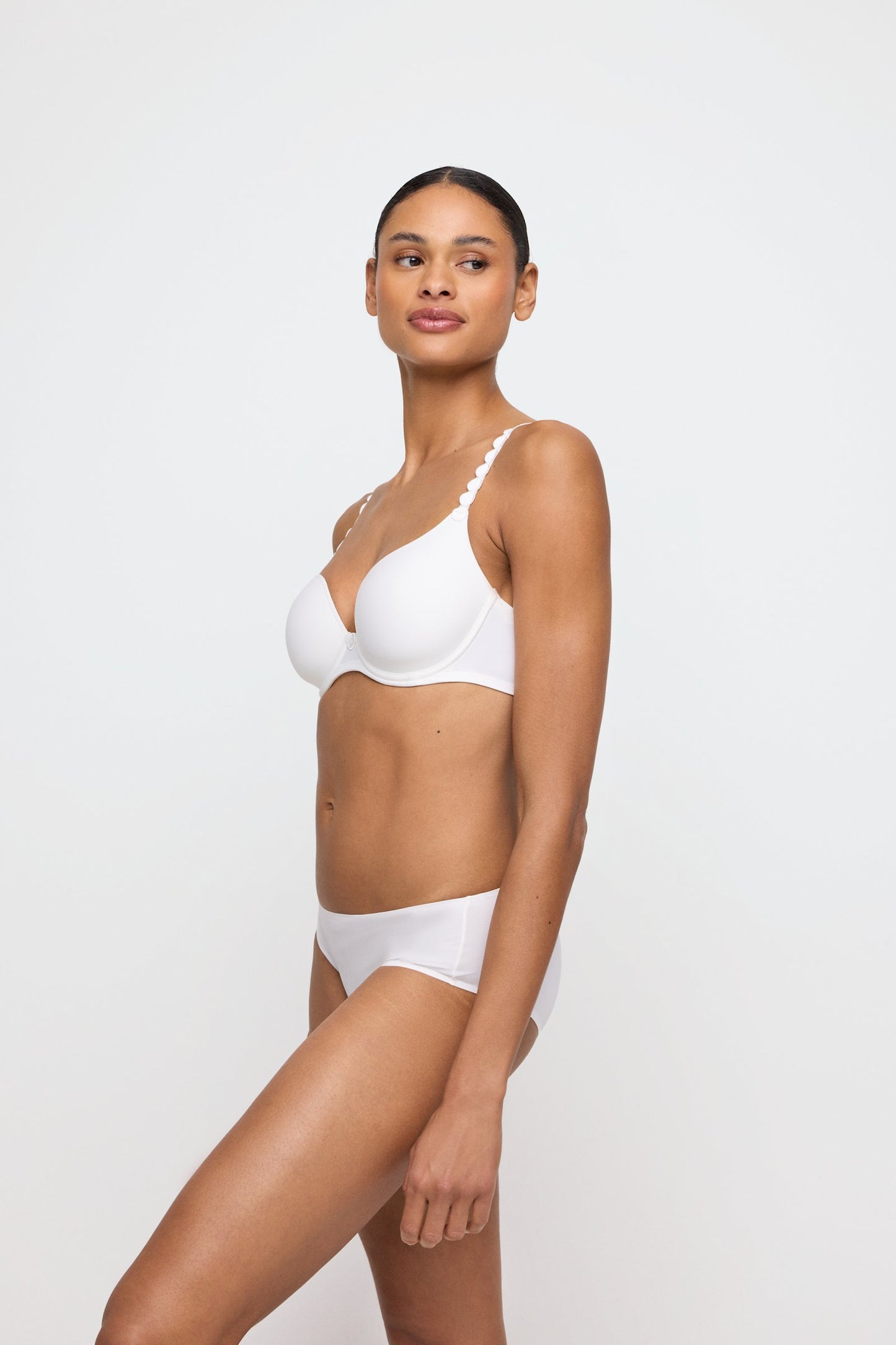 Marie Jo Tom Brief styled on model in Natural