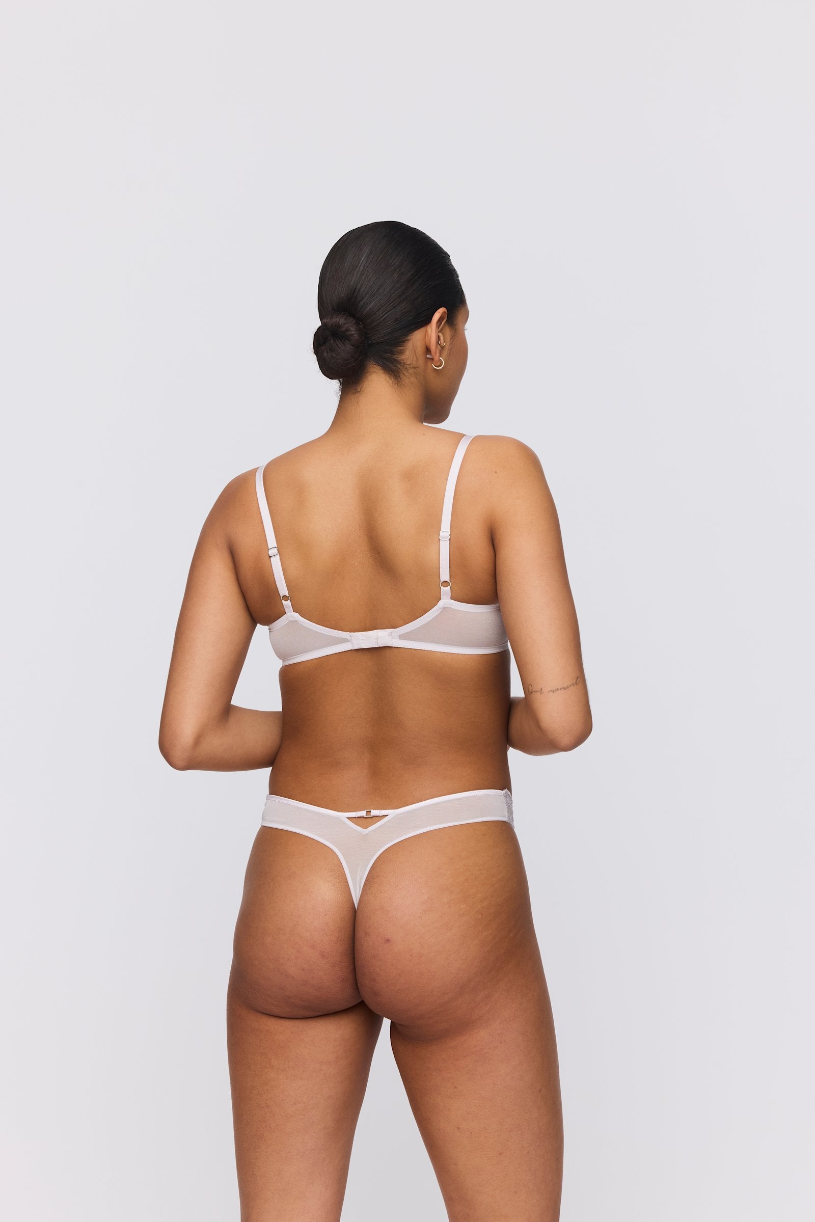 Marie Jo Aven Thong styled on model in Marble