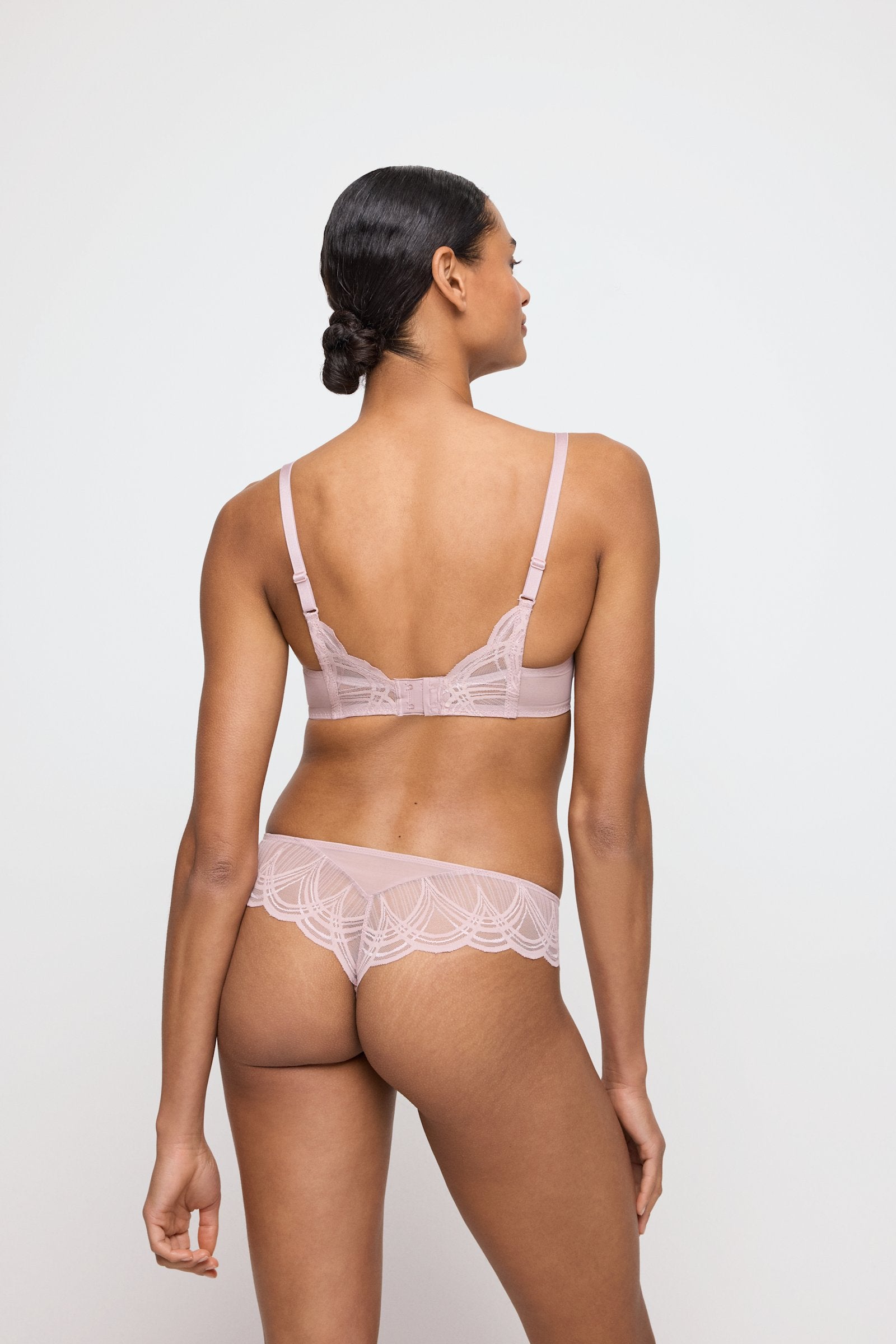 Marie Jo Cathia Thong styled on model in Bois De Rose
