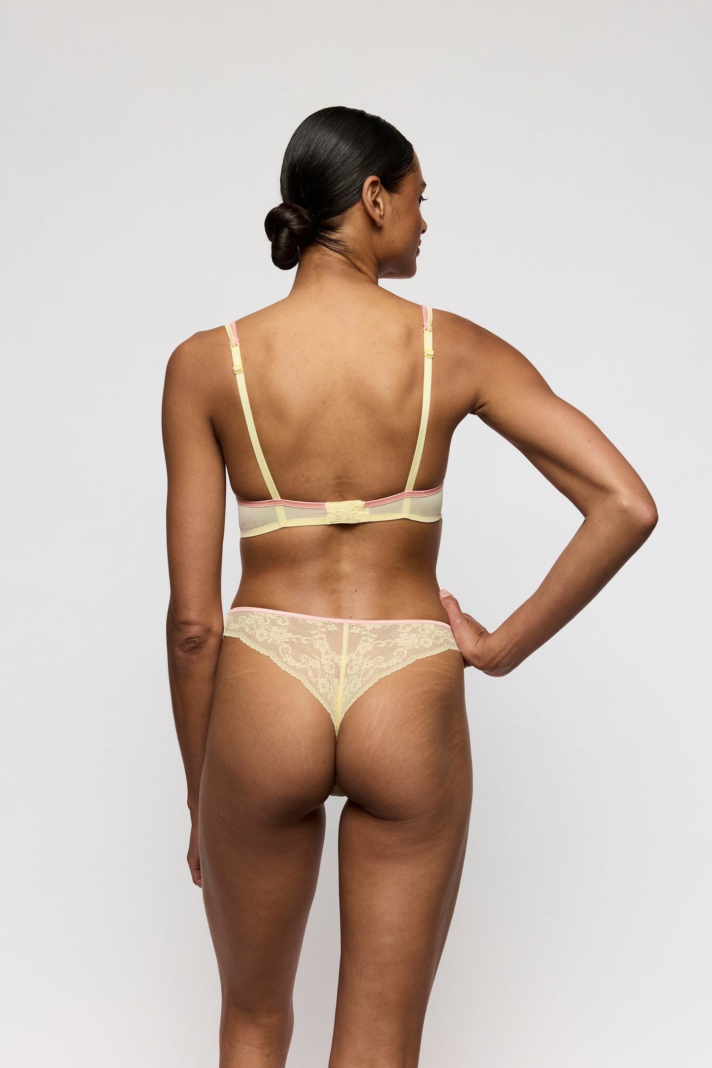 Marie Jo Lizelot Thong styled on model in French Vanilla