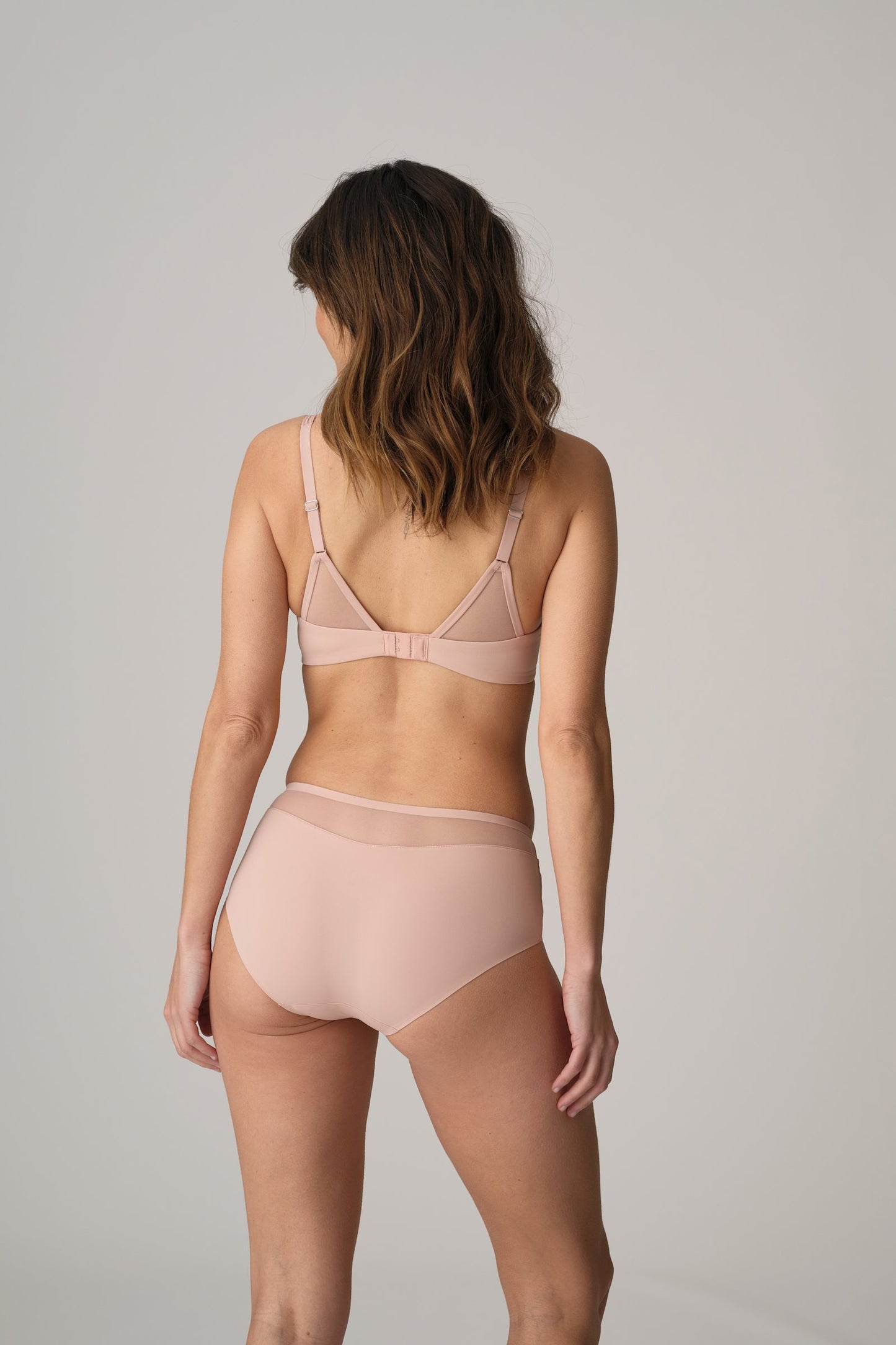 Marie Jo Louie Push-Up Bra styled on model in Powder Rose