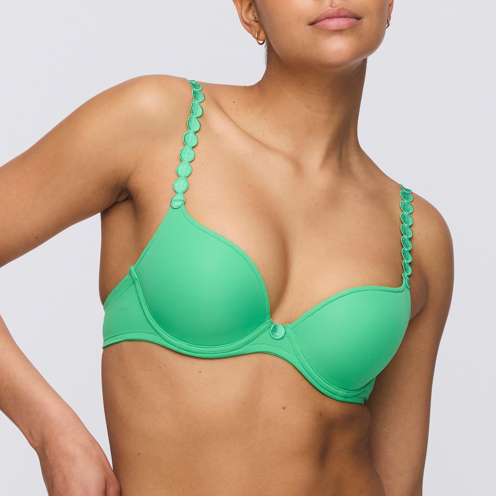 Marie Jo Tom Push-Up Bra front view in Lush Green