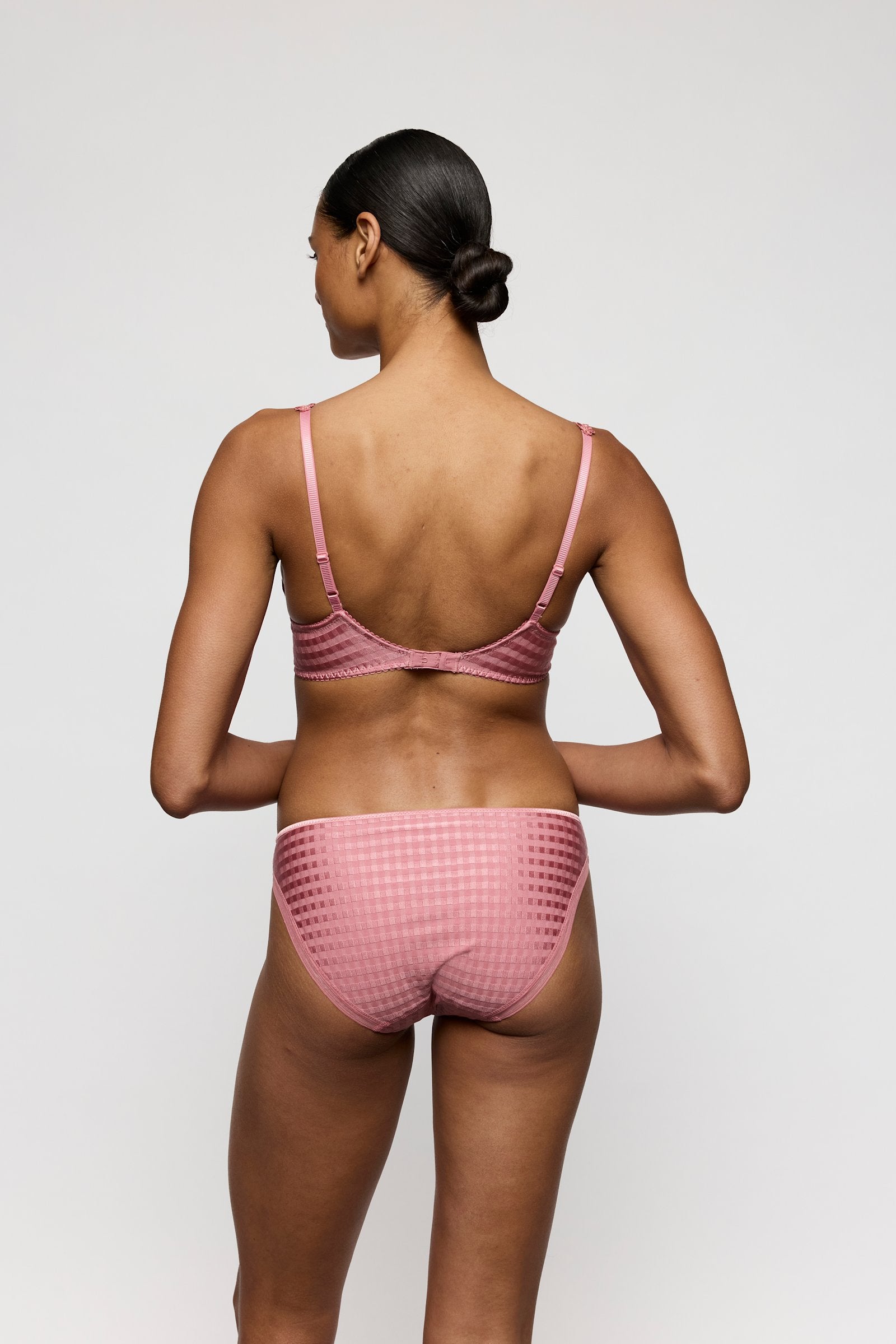 Marie Jo Avero Brief styled on model in Ballet Pink