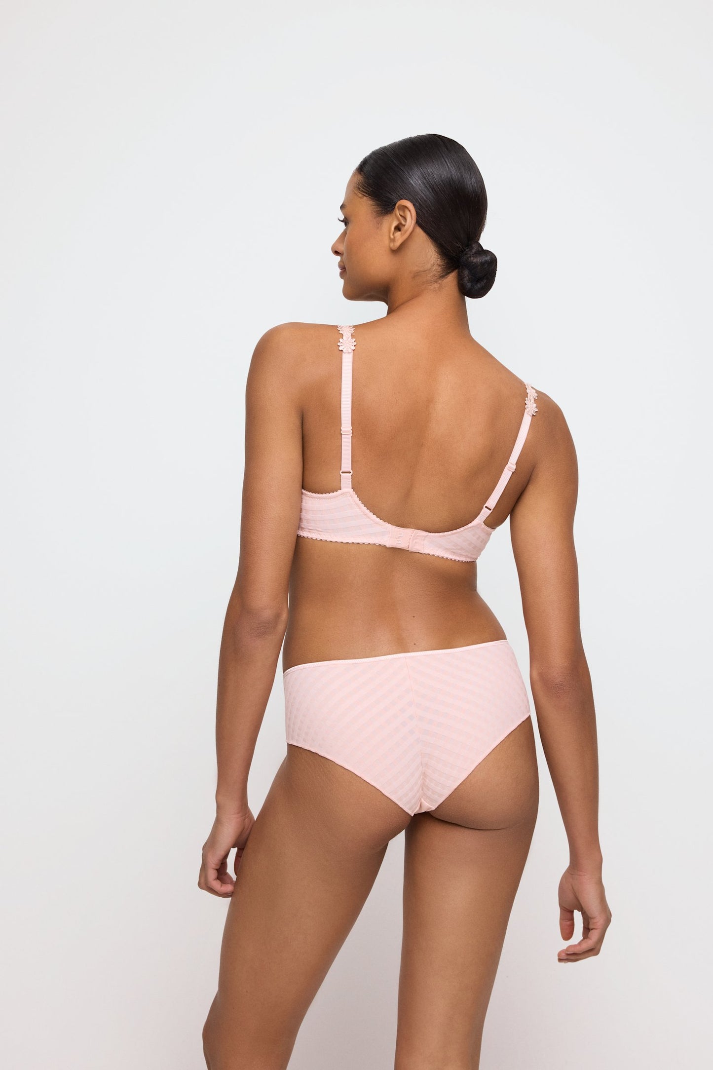 Marie Jo Avero Brief styled on model in Pearly Pink