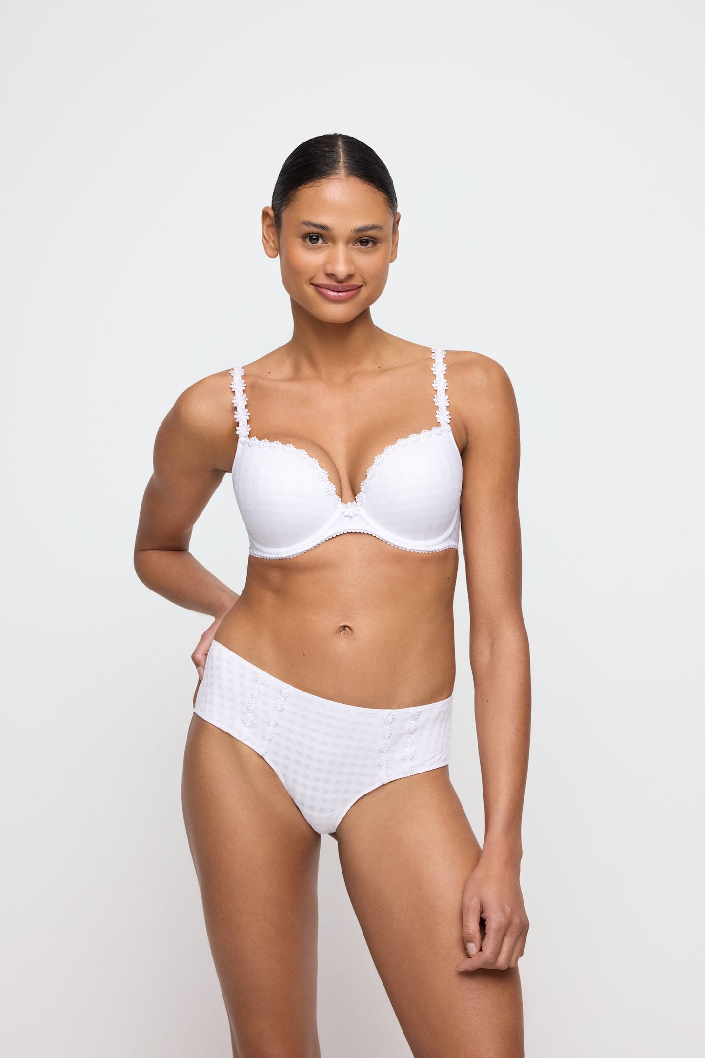 Marie Jo Avero Brief styled on model in White