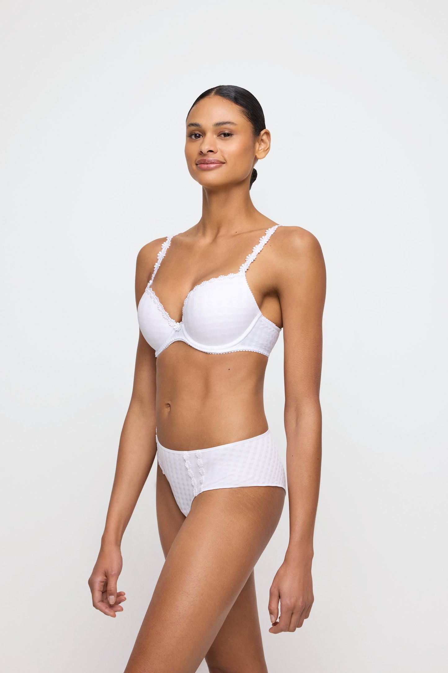 Marie Jo Avero Brief styled on model in White