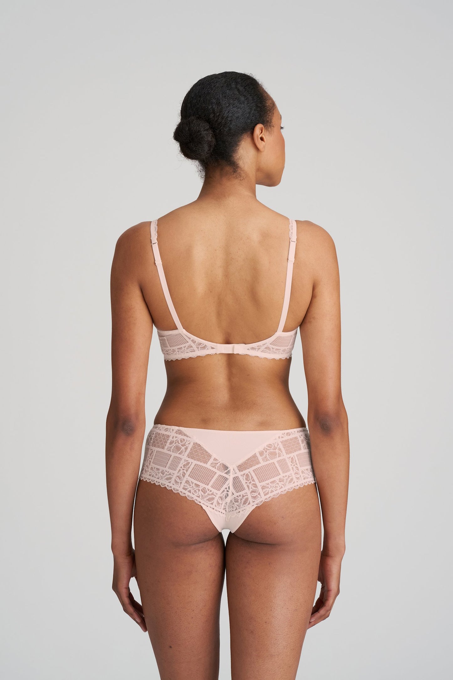 Marie Jo Jadei Push-Up Bra styled on model in Glossy Pink