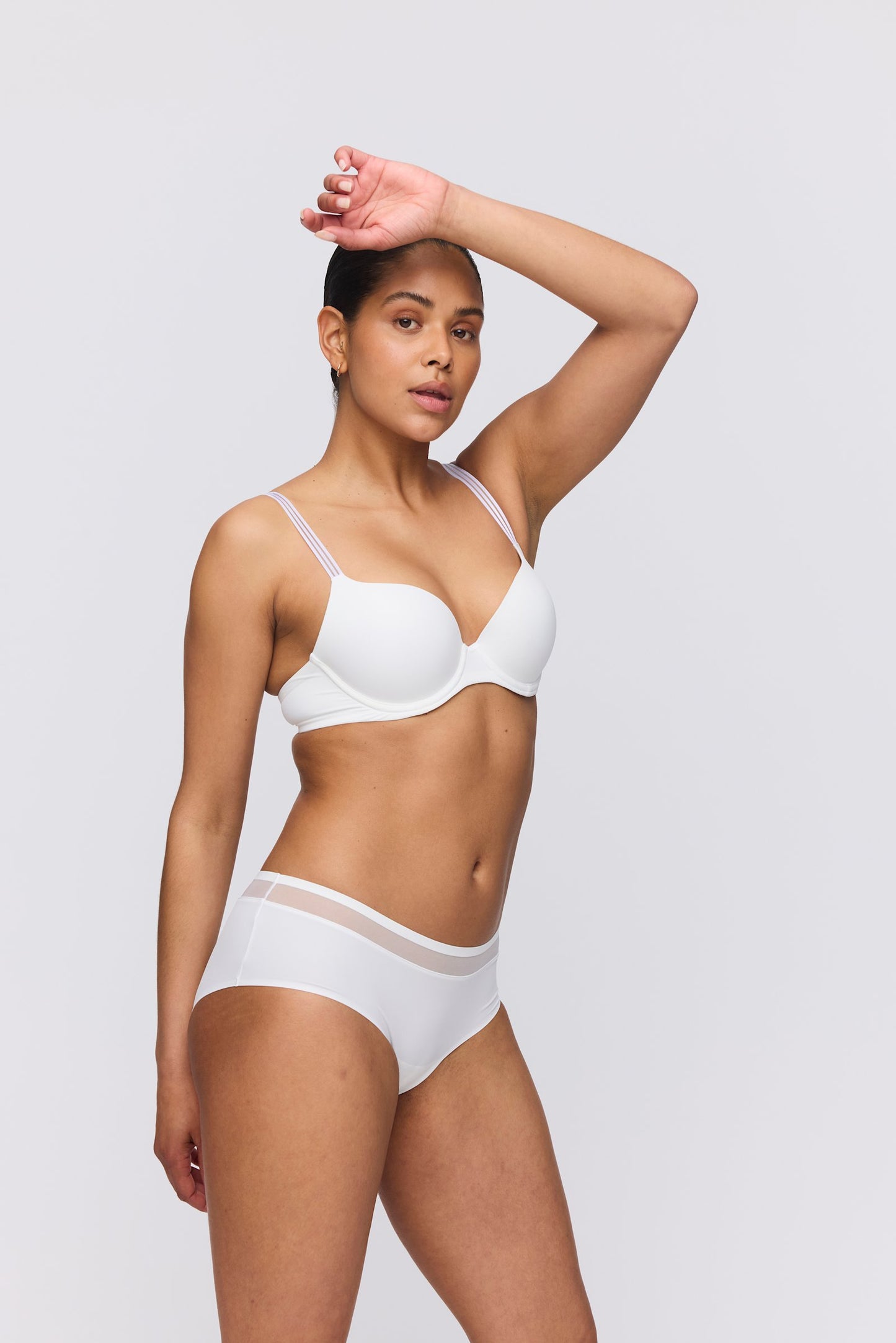 Marie Jo Louie Hotpant styled on model in Natural