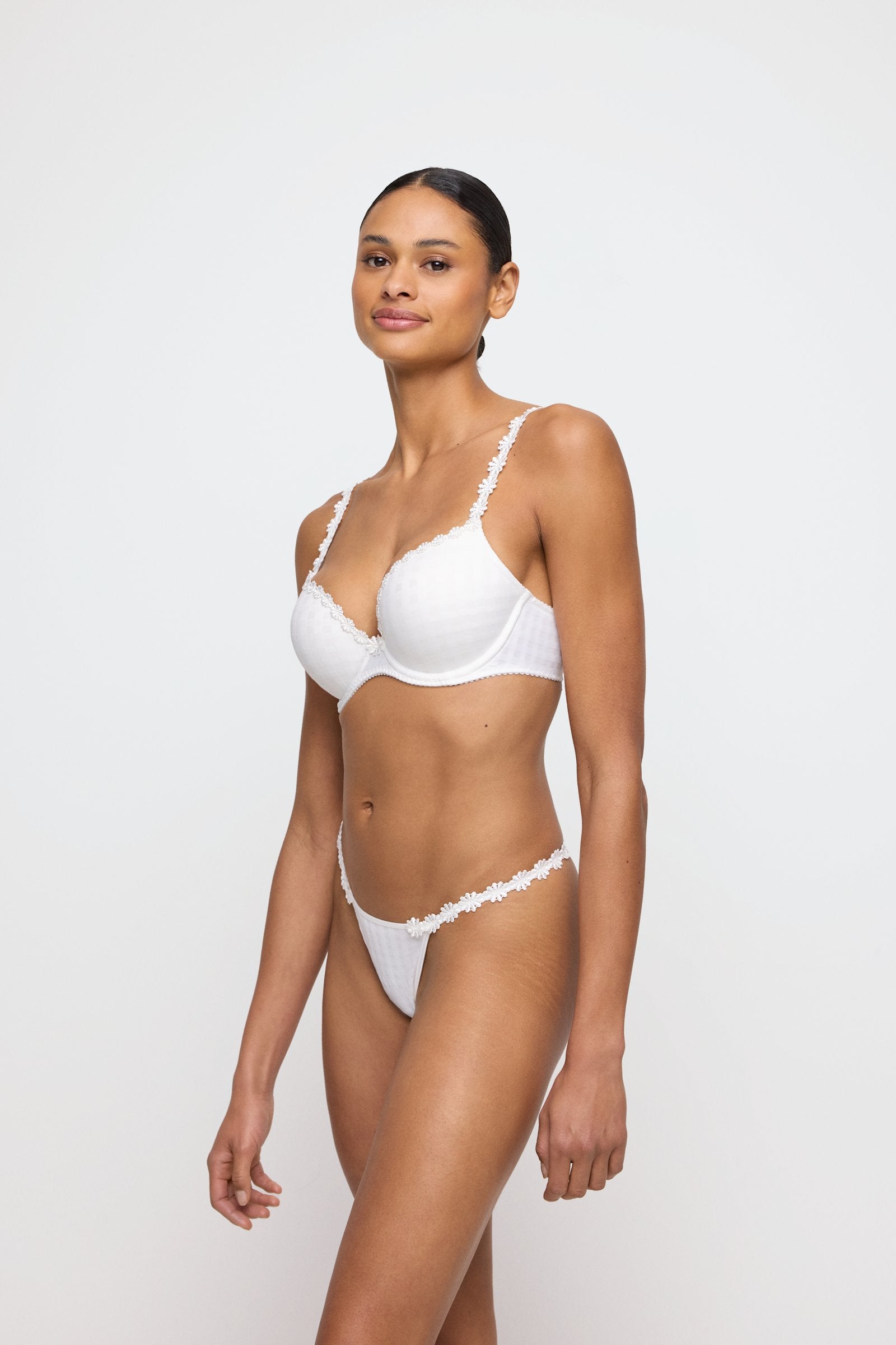 Marie Jo Avero Push-Up Bra styled on model in Natural