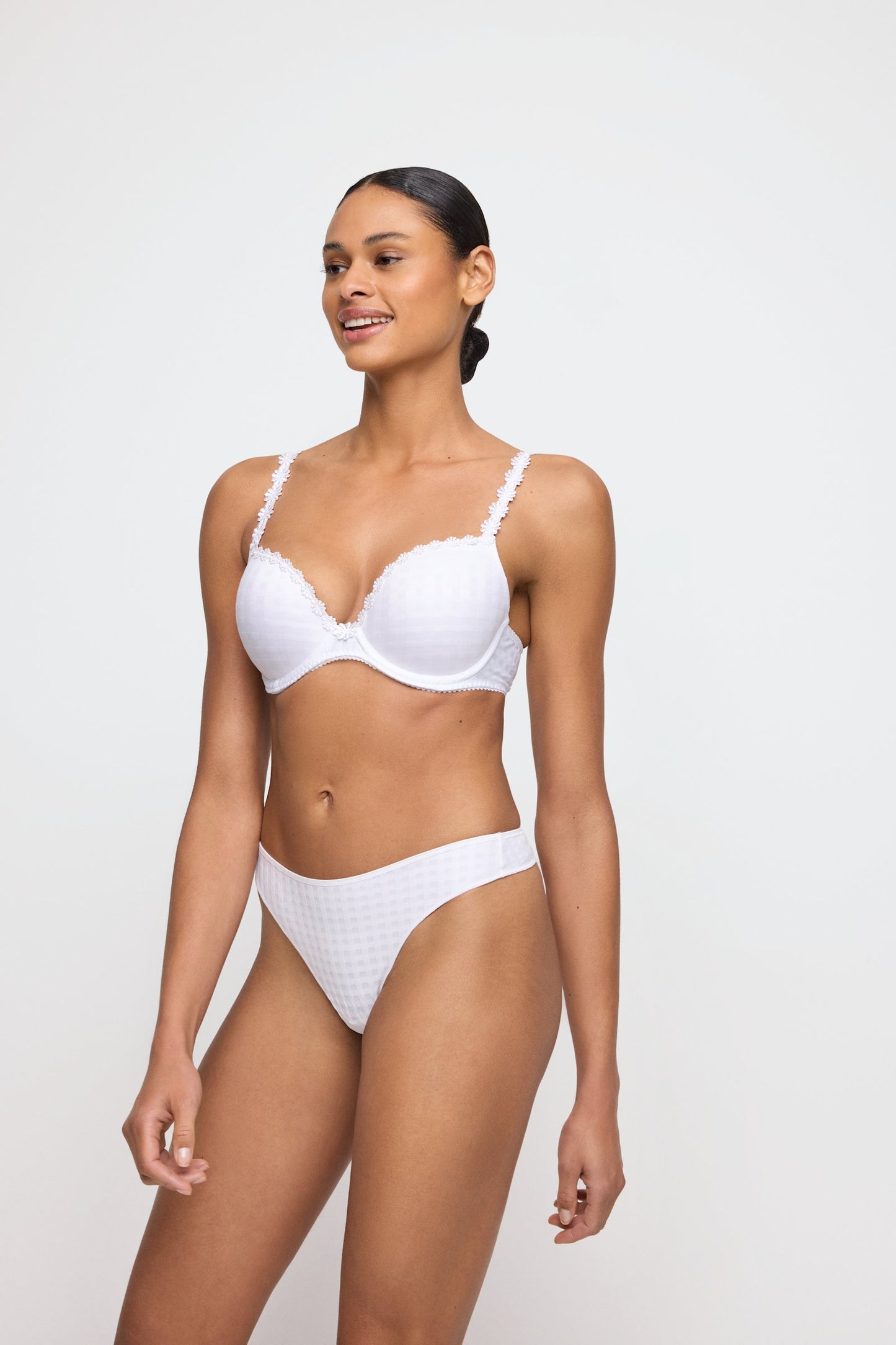 Marie Jo Avero Thong styled on model in White